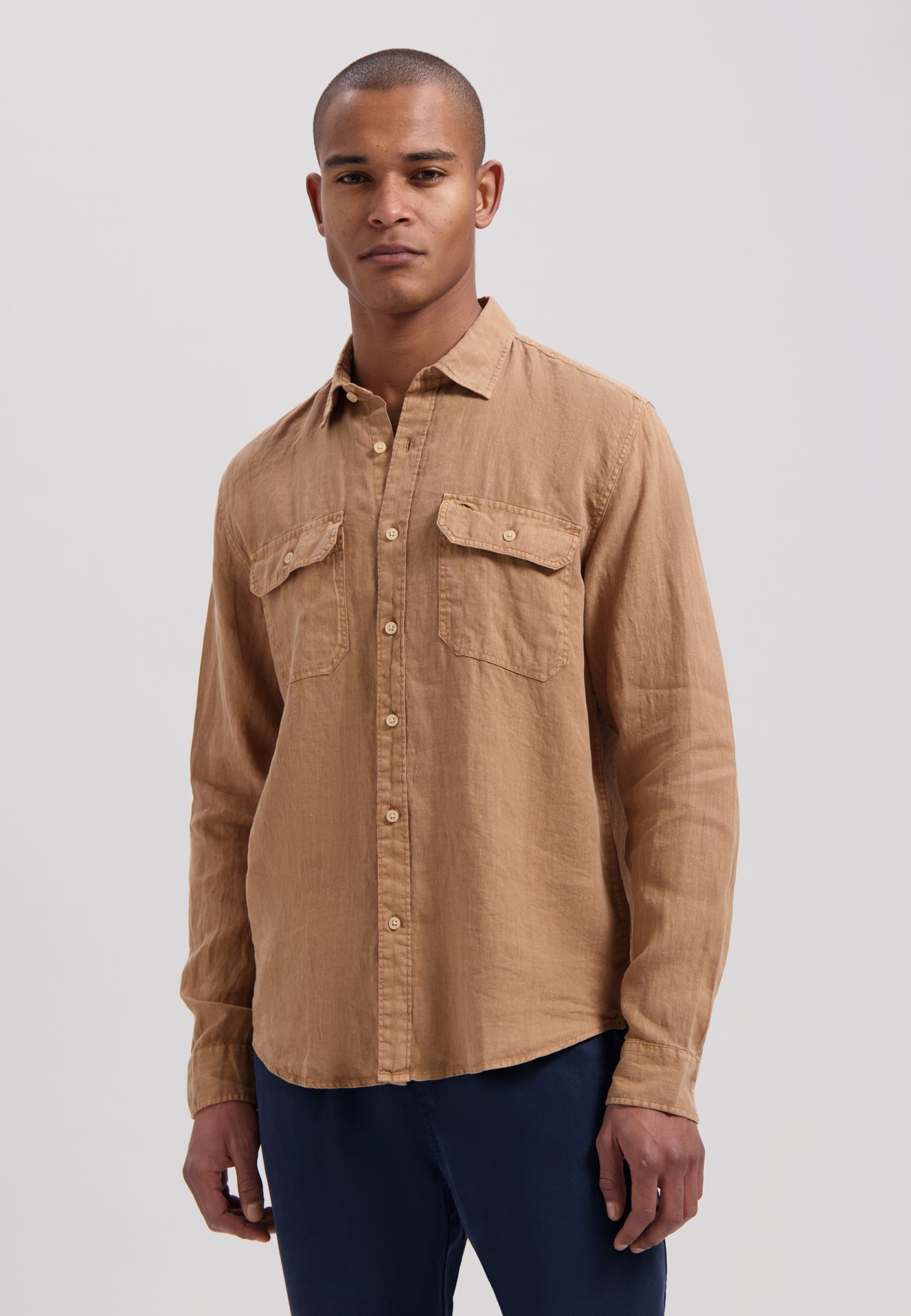 Dstrezzed - Samson Casual Linen Shirt - Tiger Eye