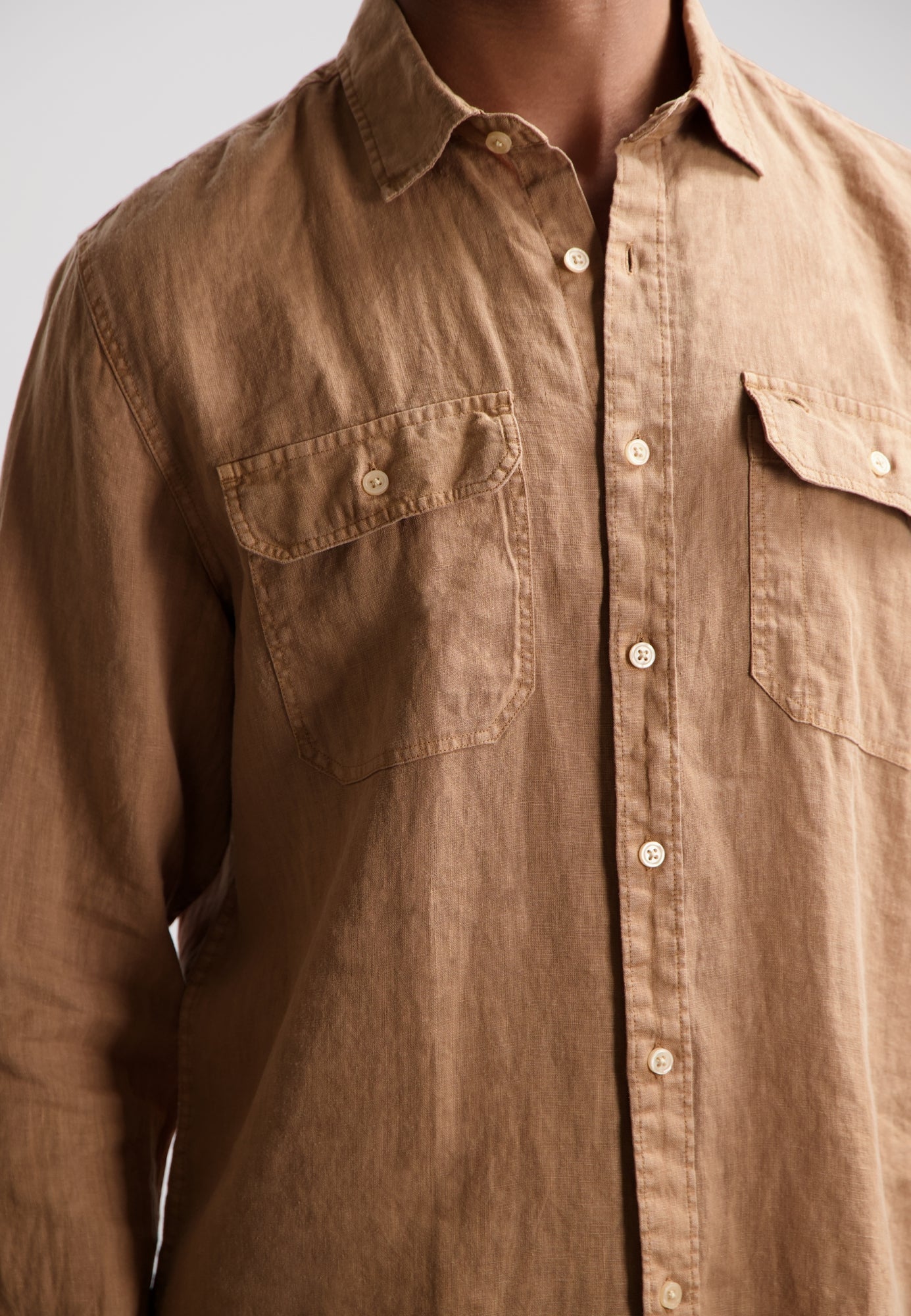 Dstrezzed - Samson Casual Linen Shirt - Tiger Eye