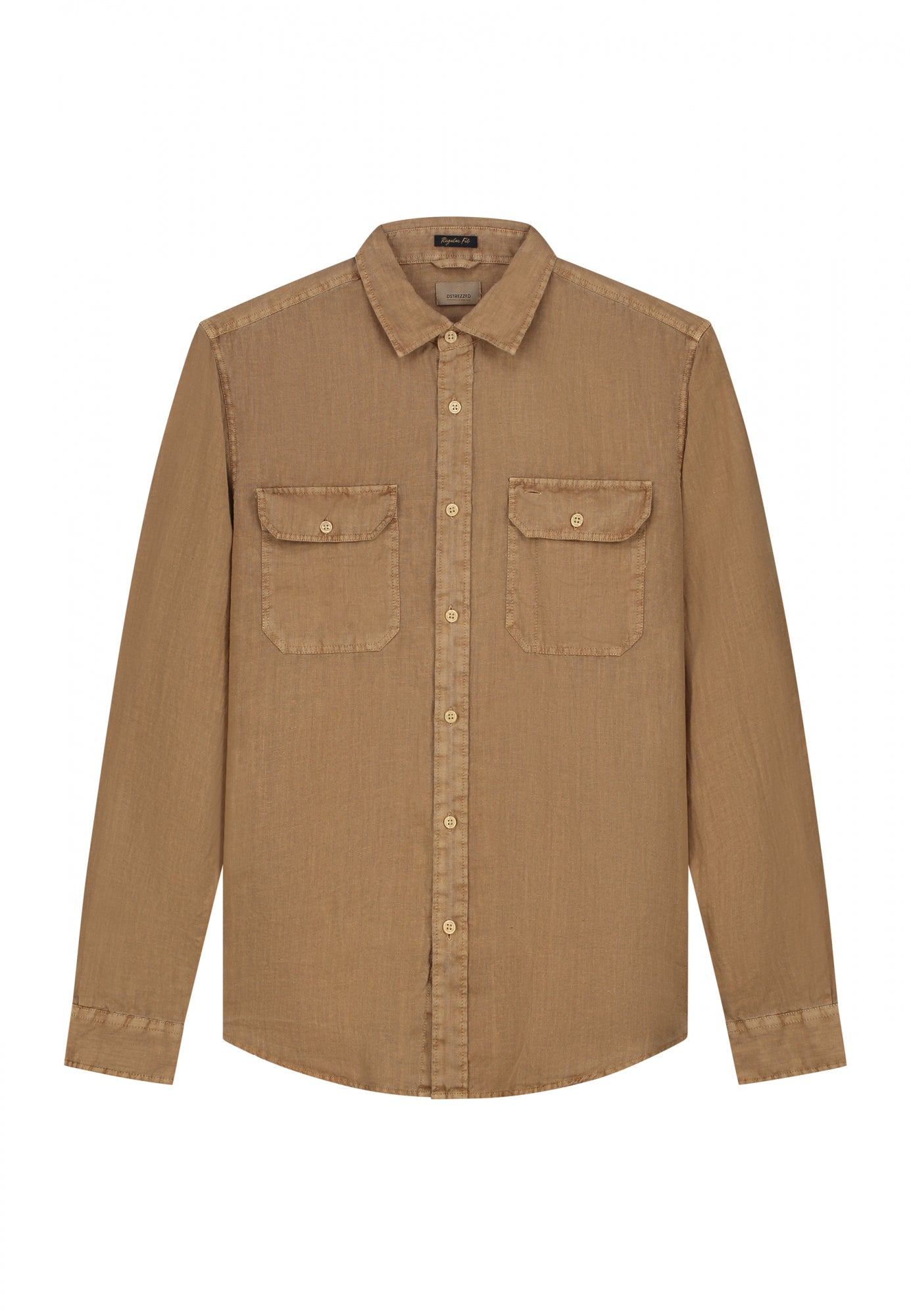 Dstrezzed - Samson Casual Linen Shirt - Tiger Eye