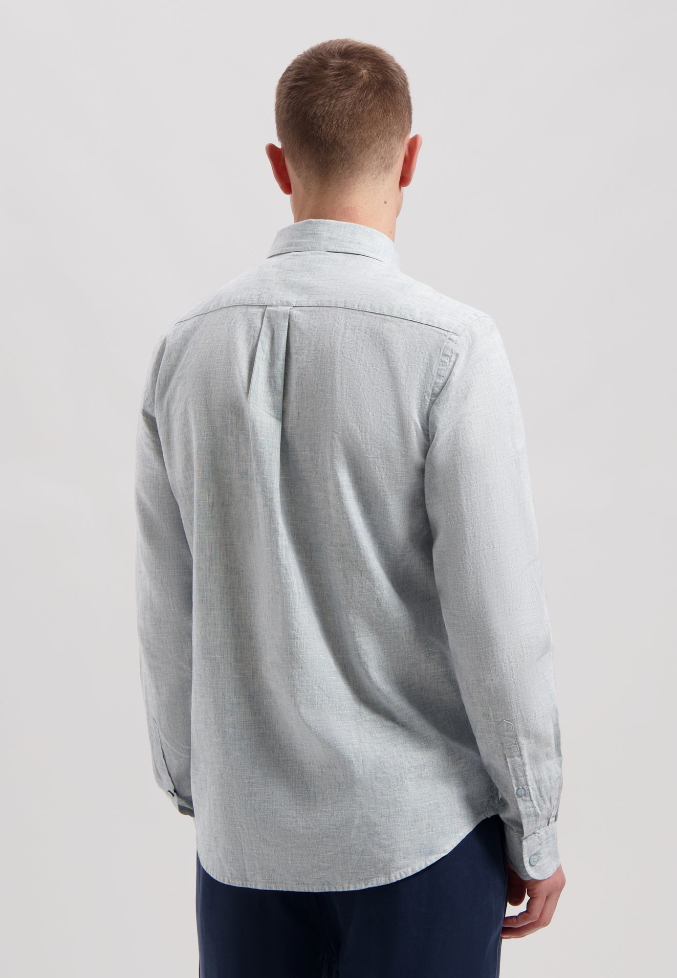 Dstrezzed - Marvin Melange Linen Shirt - Aegean Blue