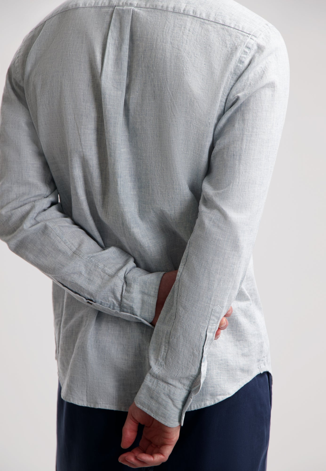 Dstrezzed - Marvin Melange Linen Shirt - Aegean Blue