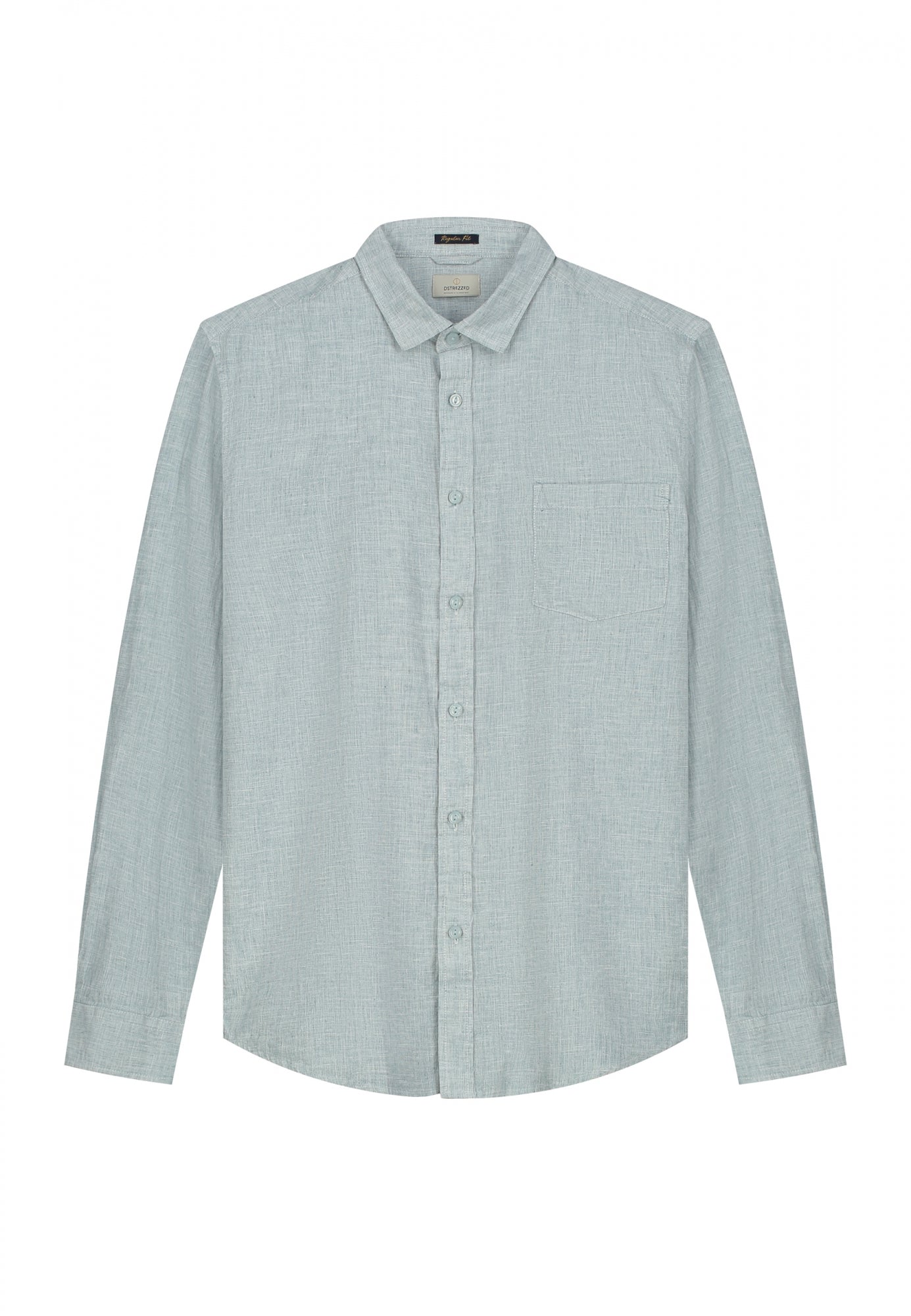 Dstrezzed - Marvin Melange Linen Shirt - Aegean Blue