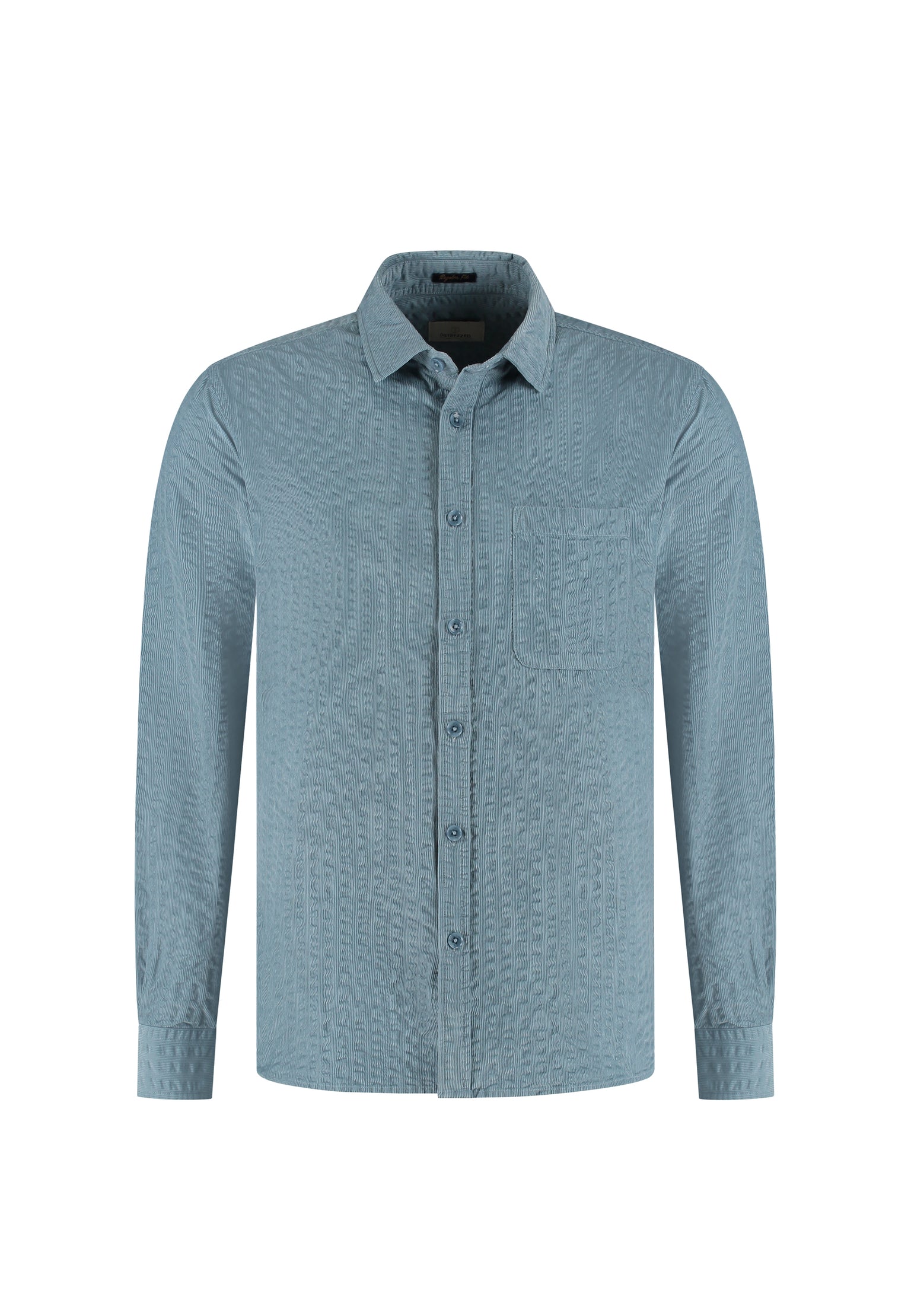 Dstrezzed - Patric Seersucker Ribcord Shirt - Mist Blue