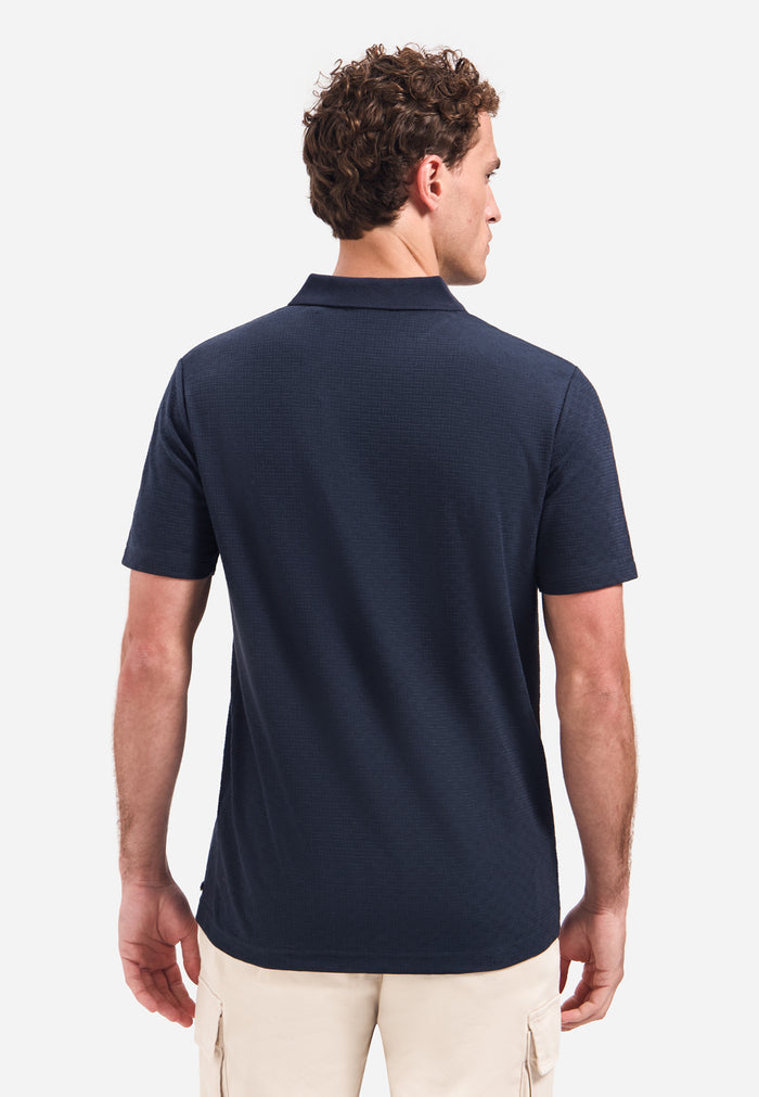No Excess - Weave Knit SS Polo - Night