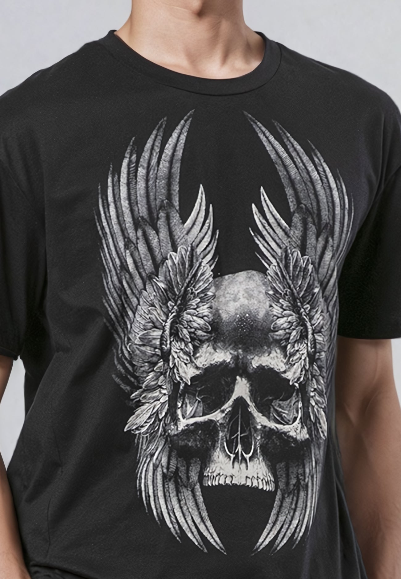 Religion - Wings Skull Tee - Jet Black