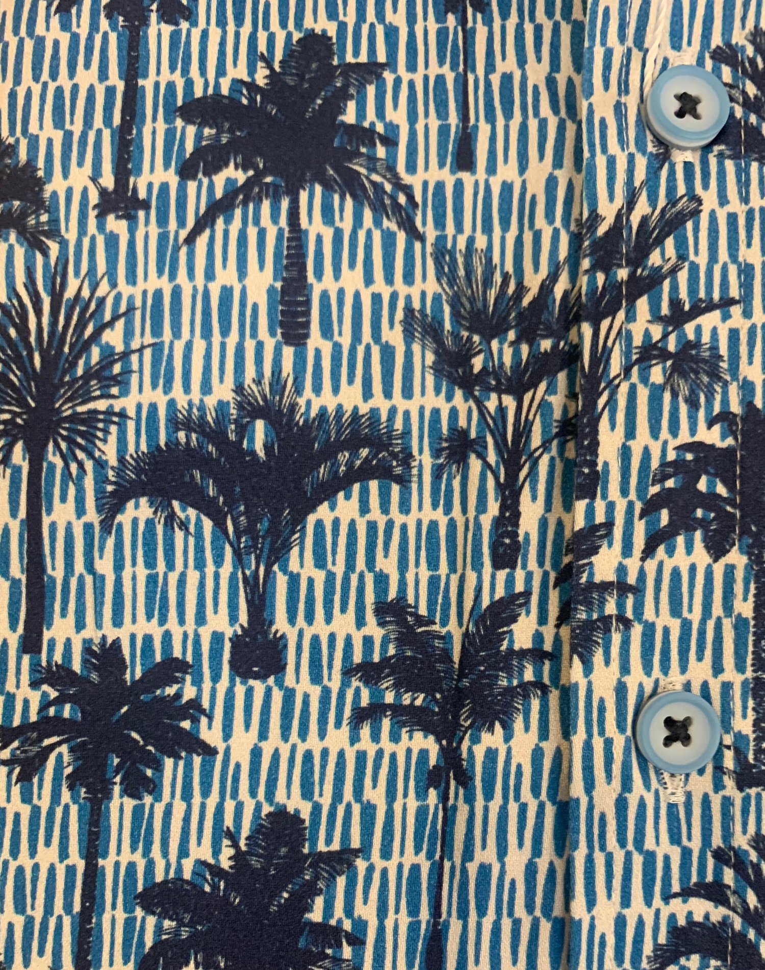 Jimmy Fox - Palm Print LS Shirt - Blue