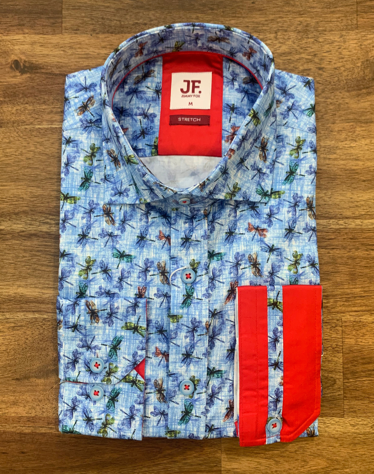 Jimmy Fox - Dragonfly Print LS Shirt - Blue
