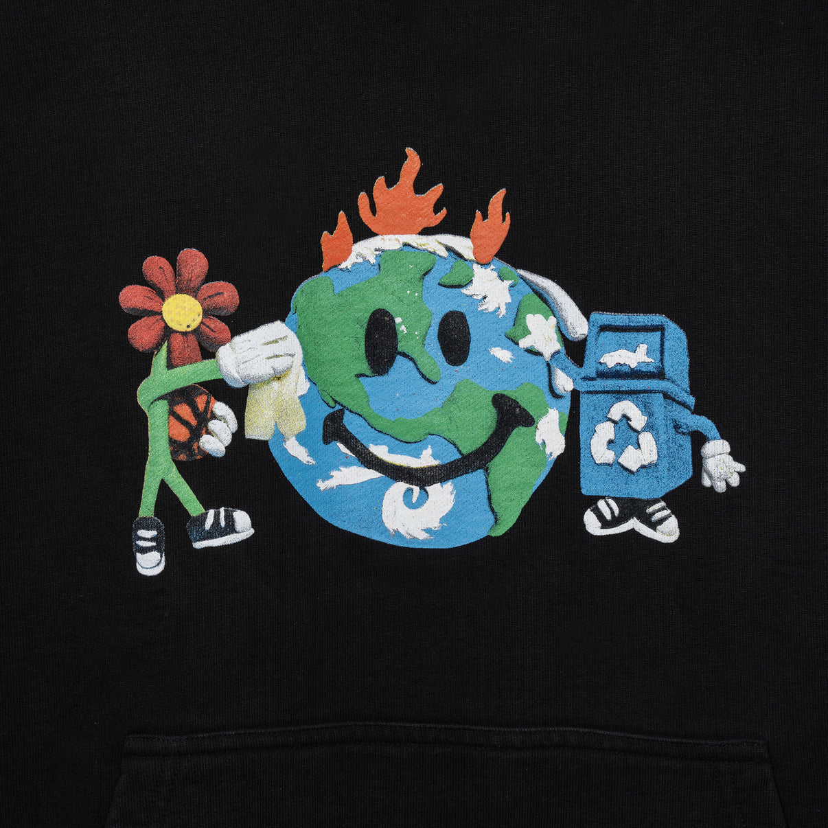 Market - Smiley Studios Hoodie - Washed Black