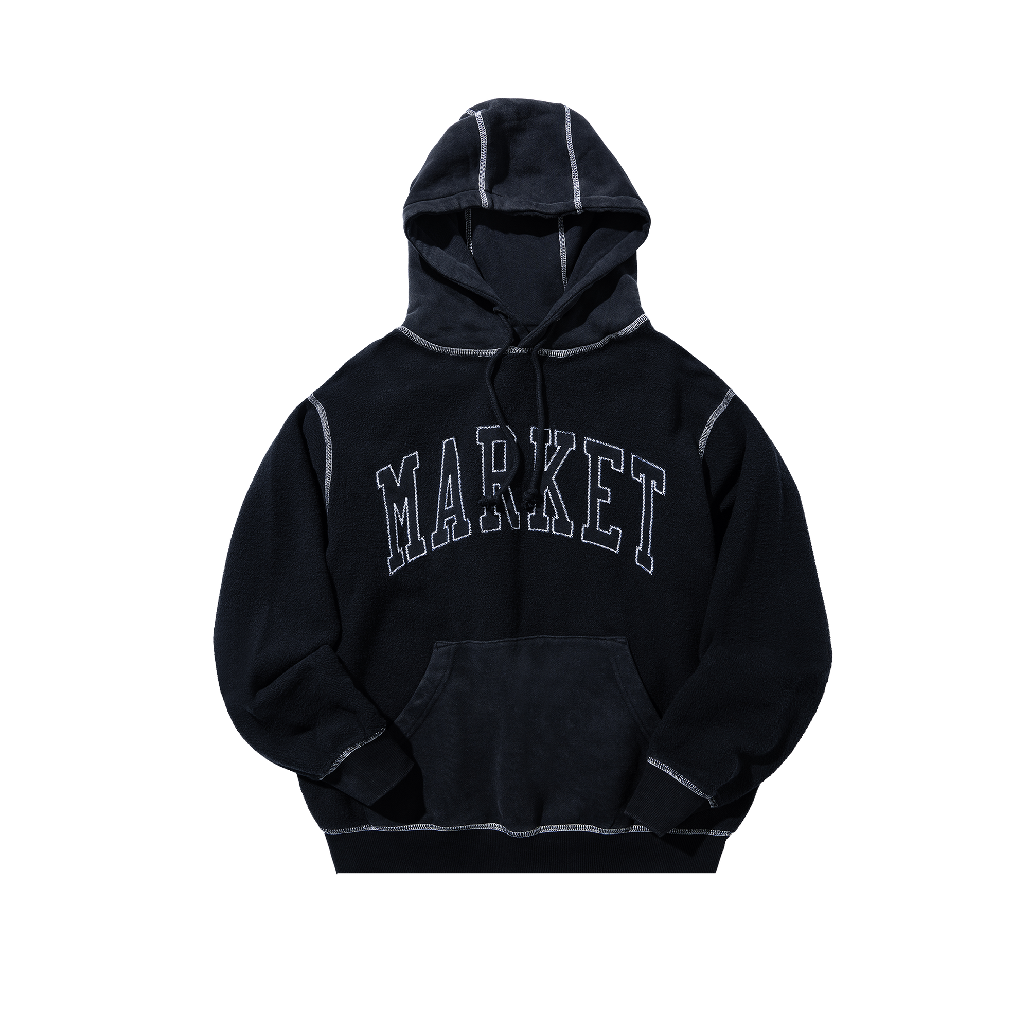 Market - Reverse Arc Hoodie - Washed Black