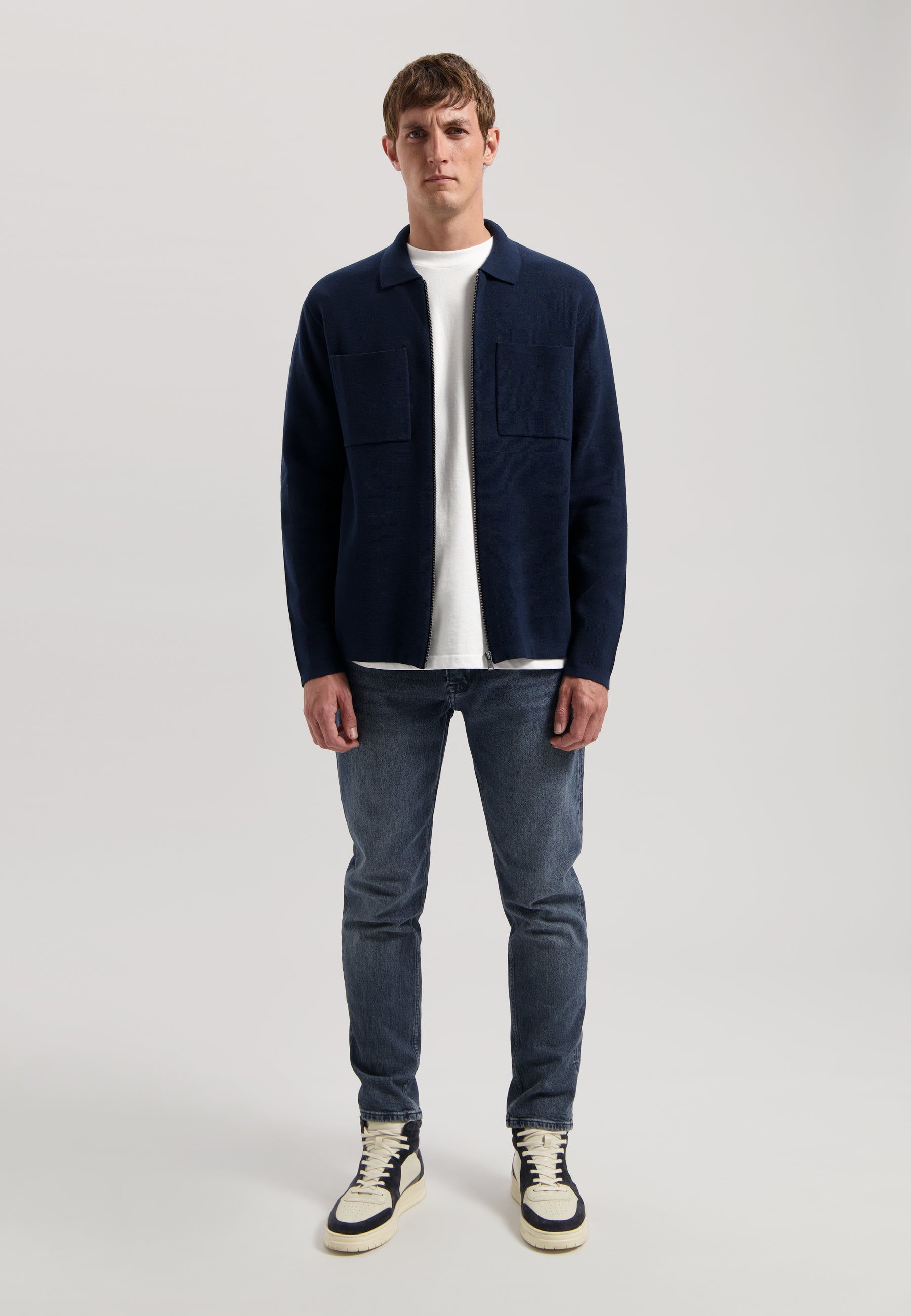 Dstrezzed - Julian Zip Cardigan - Dark Navy