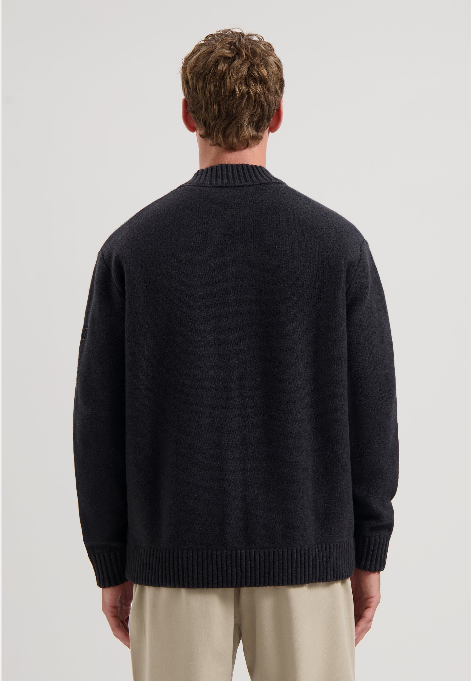 Dstrezzed - Boden Knitted Bomber Jacket - Dark Gray