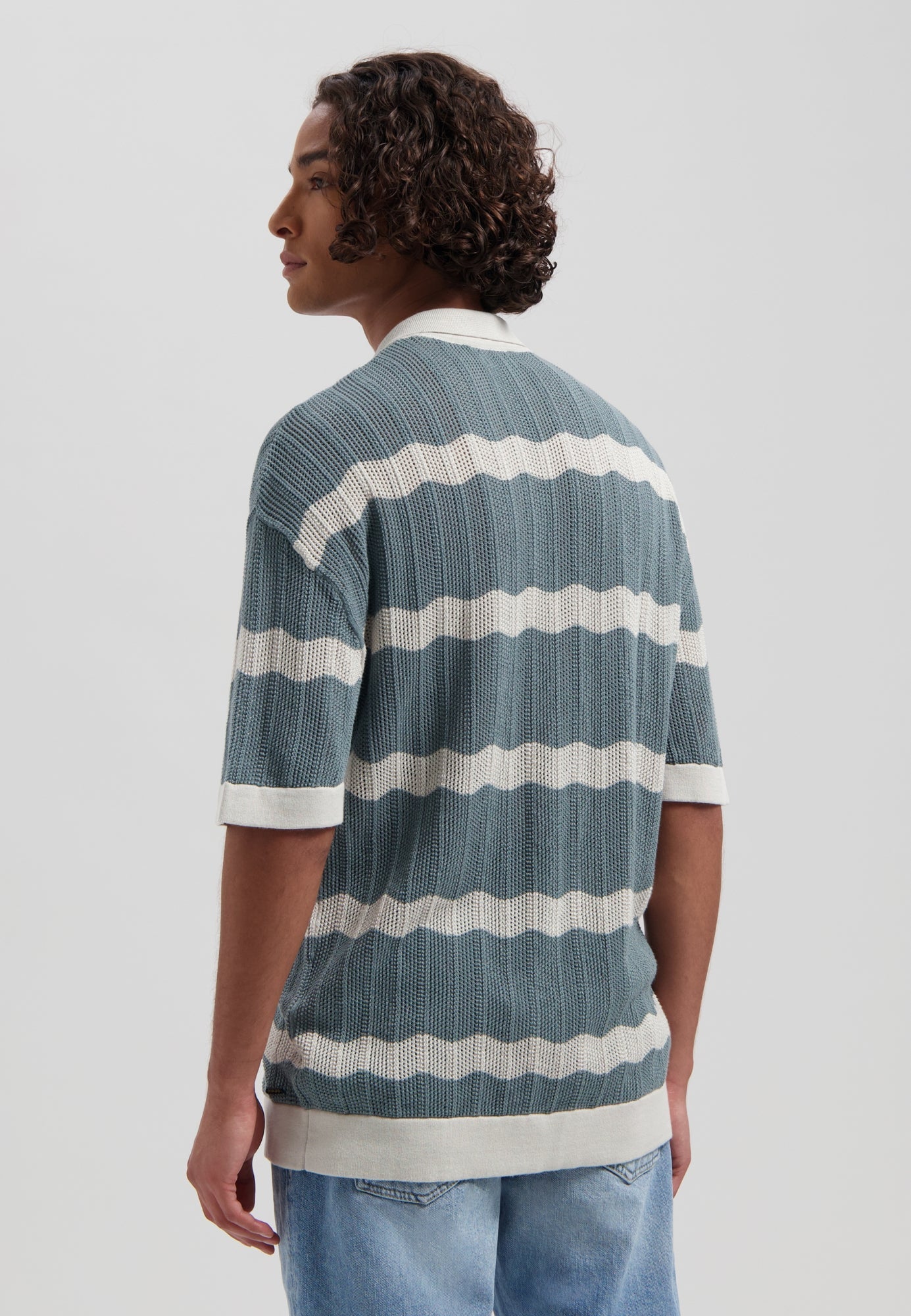 Dstrezzed - Tadeo Stripe SS Shirt - Stormy Sea