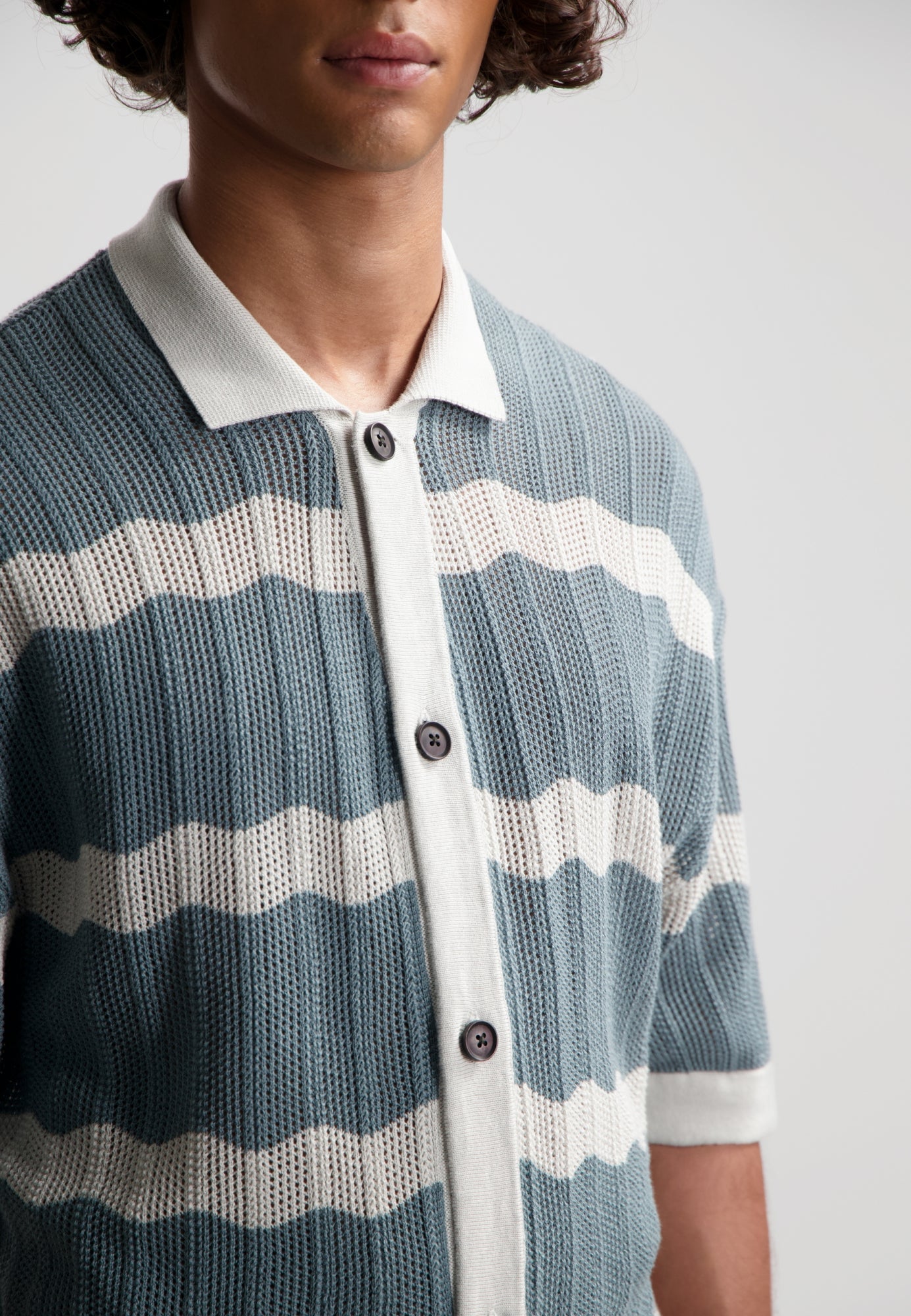 Dstrezzed - Tadeo Stripe SS Shirt - Stormy Sea