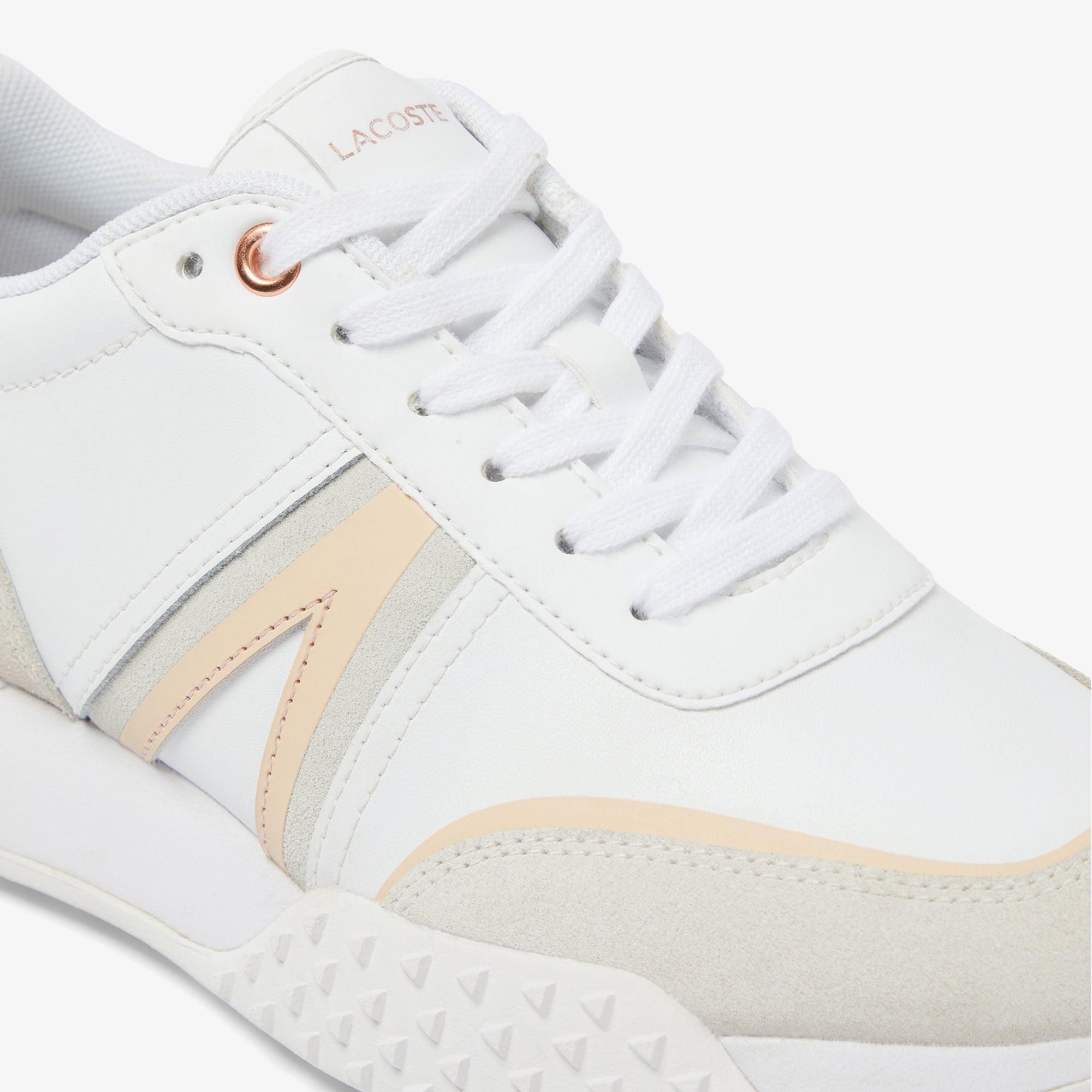 Lacoste - L-Spin Deluxe 224 3 Leather Sneaker - White/Light Pink