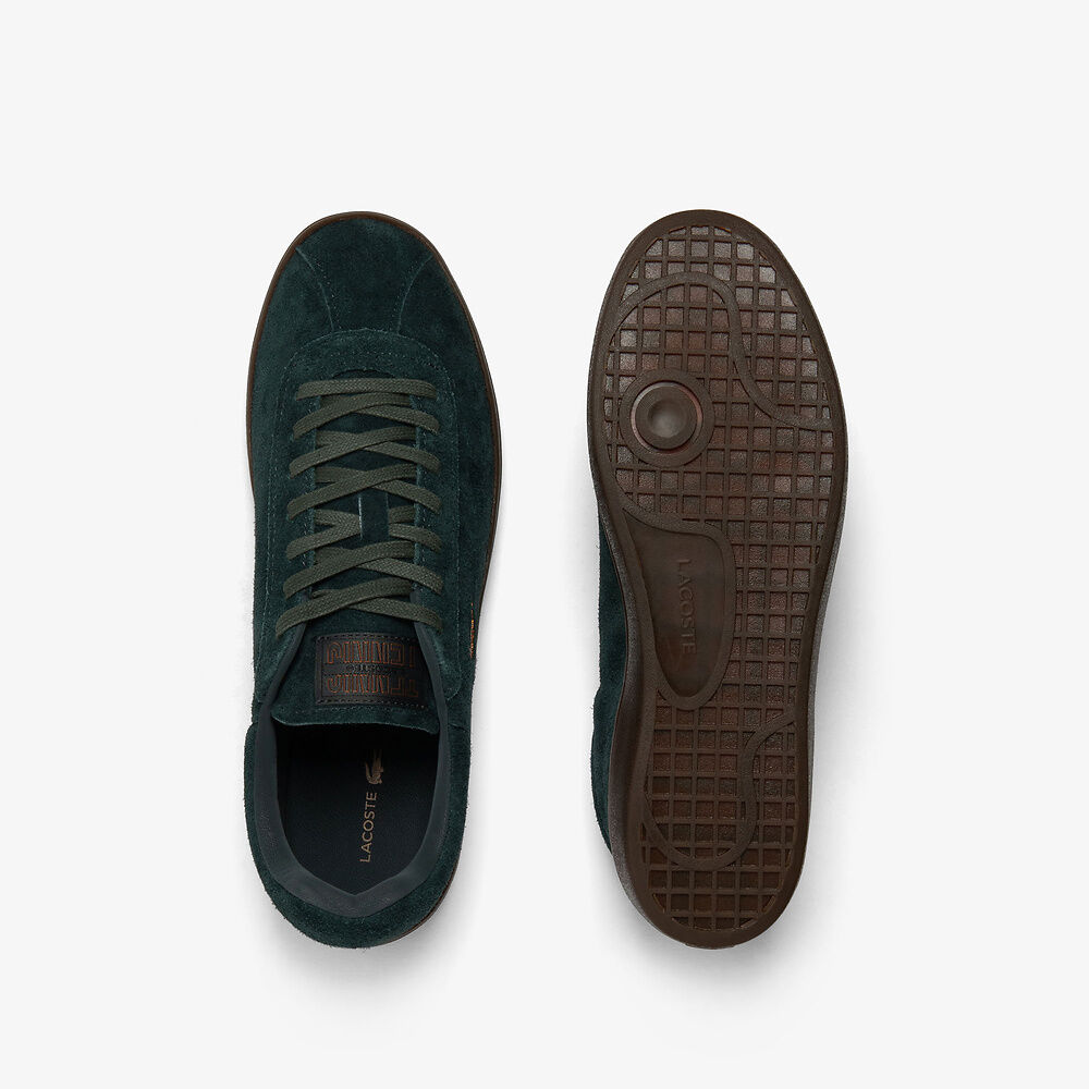 Lacoste - Baseshot Suede 224 2 SMA Sneaker - Dark Green/Dark Gum