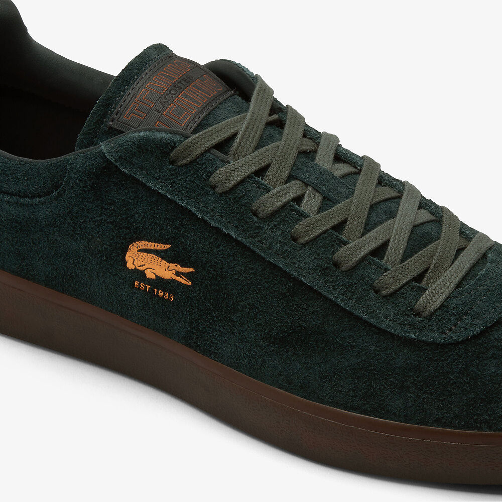 Lacoste - Baseshot Suede 224 2 SMA Sneaker - Dark Green/Dark Gum