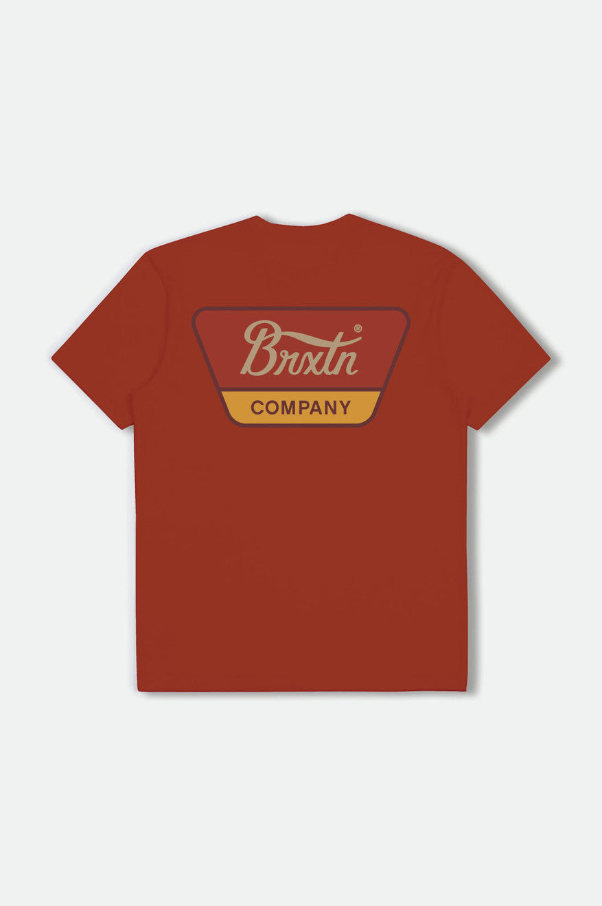 Brixton - Linwood SS Tee - Barn Red/Dark Burgundy/Bright Gold