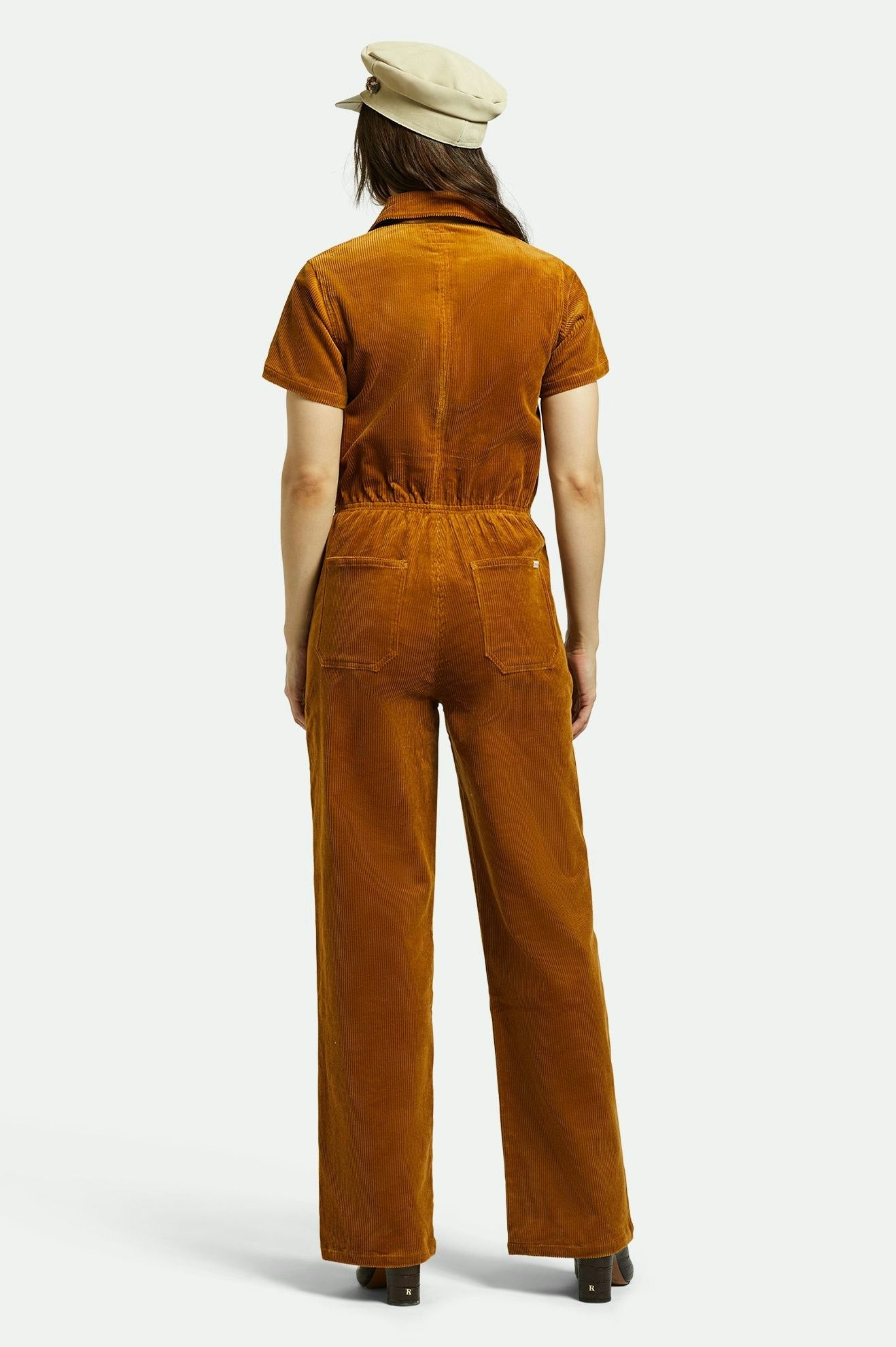 Brixton - Utility Jumpsuit - Golden Brown Cord