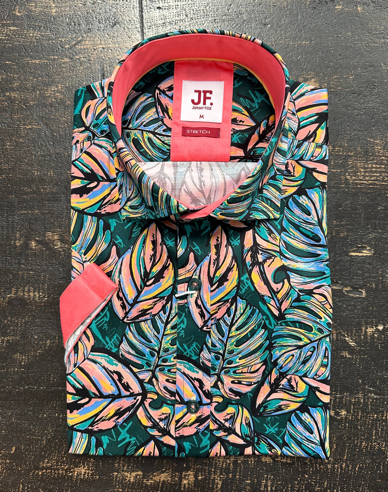 Jimmy Fox - Tropical Leaf Print SS Shirt - Multi