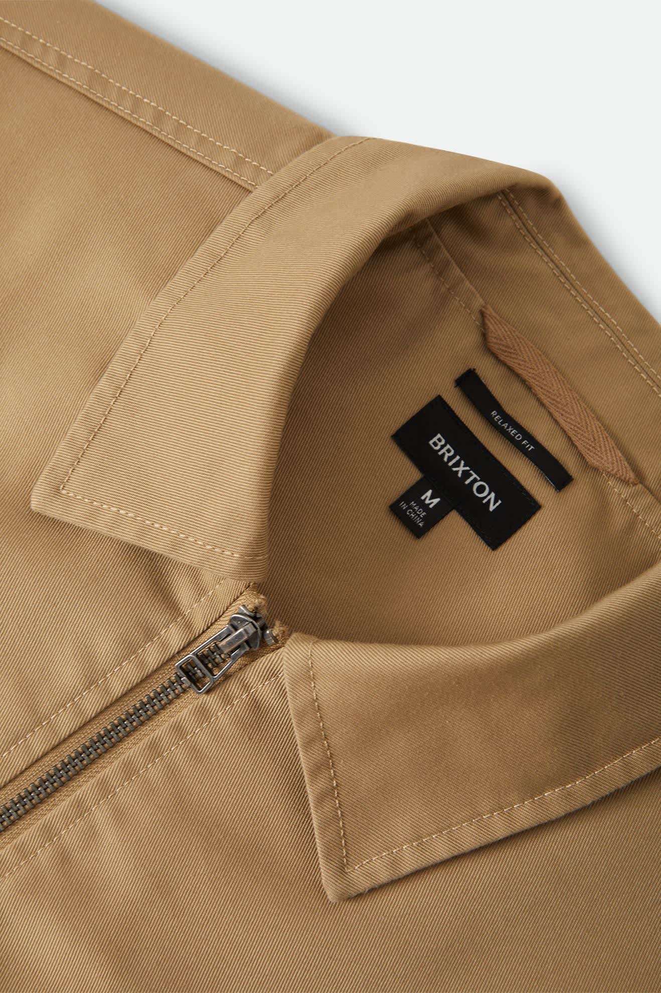 Brixton - Trademark Lightweight Garage Zip Jacket - British Khaki