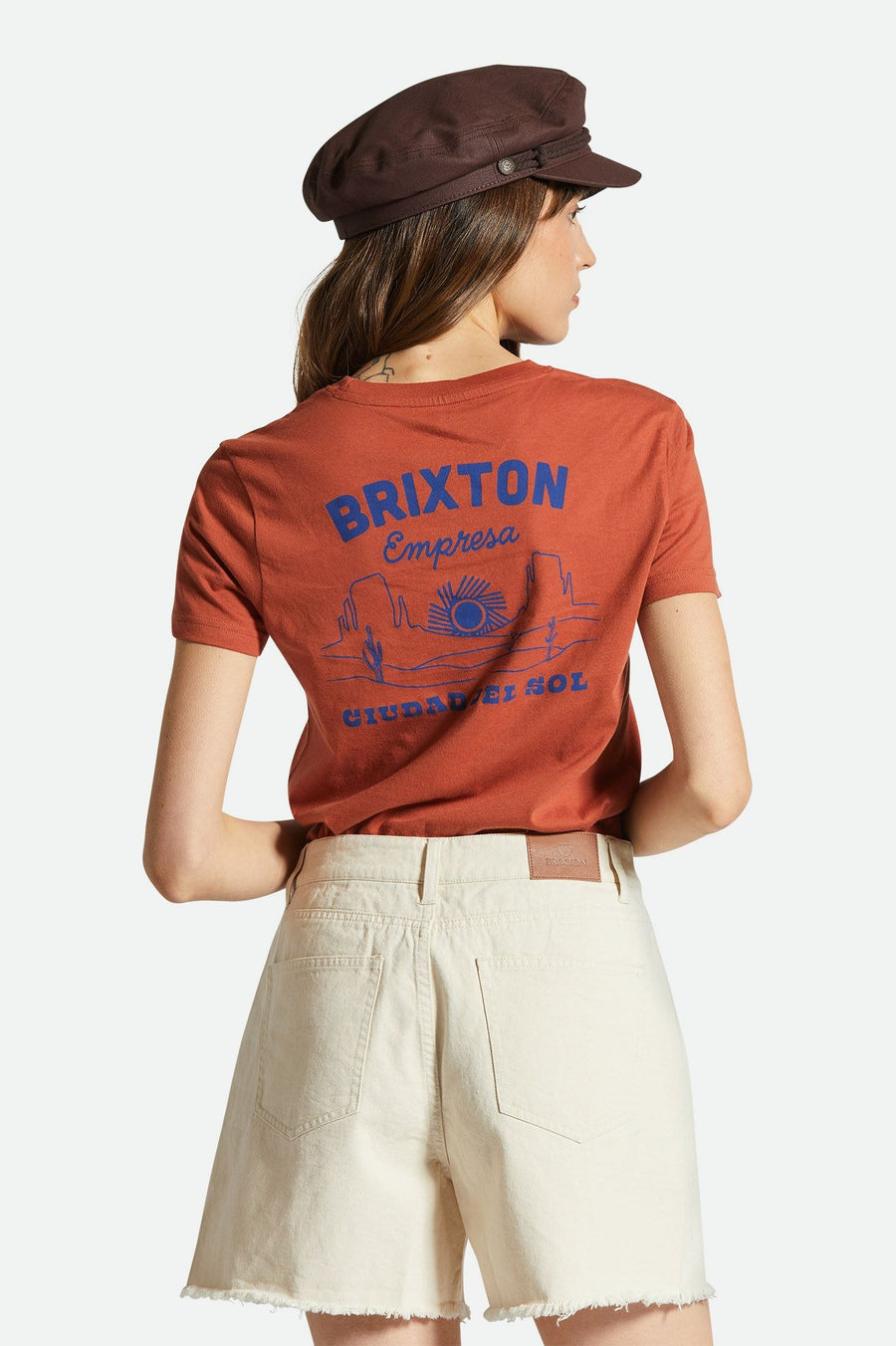 Brixton - Empresa SS Fitted Crew Tee - Terracotta