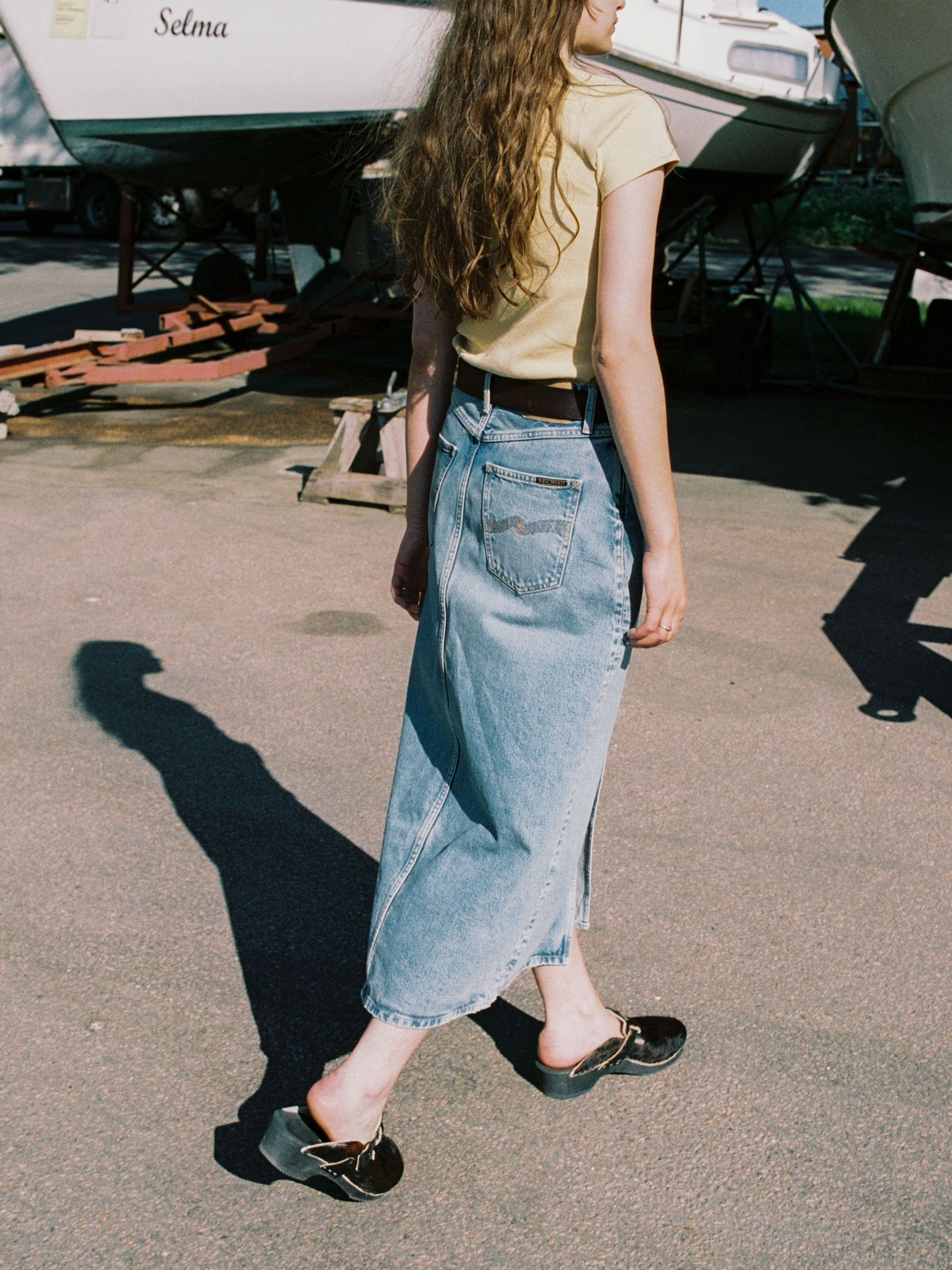 Nudie - Anna Denim Skirt Desert - Light Blue