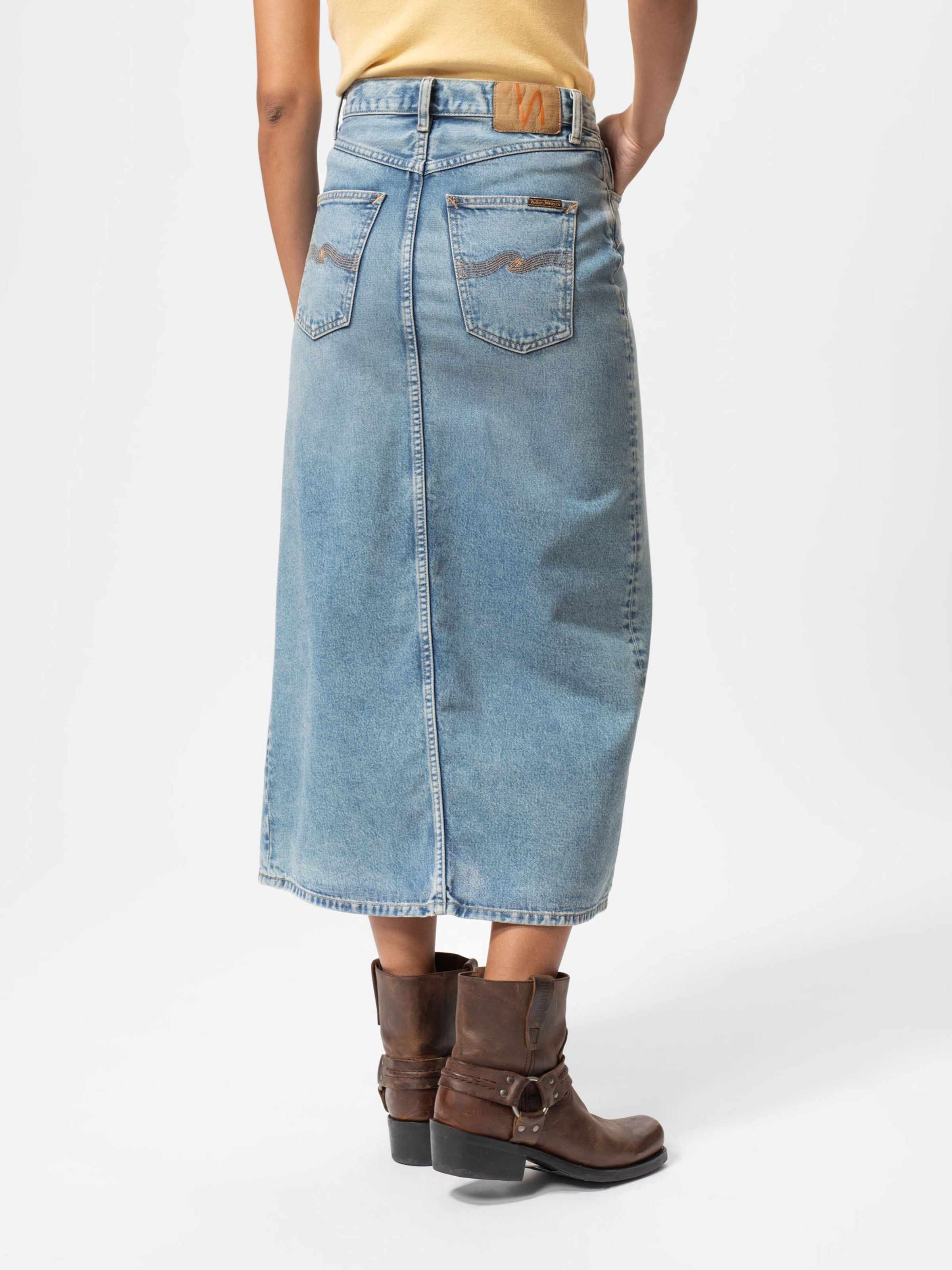 Nudie - Anna Denim Skirt Desert - Light Blue