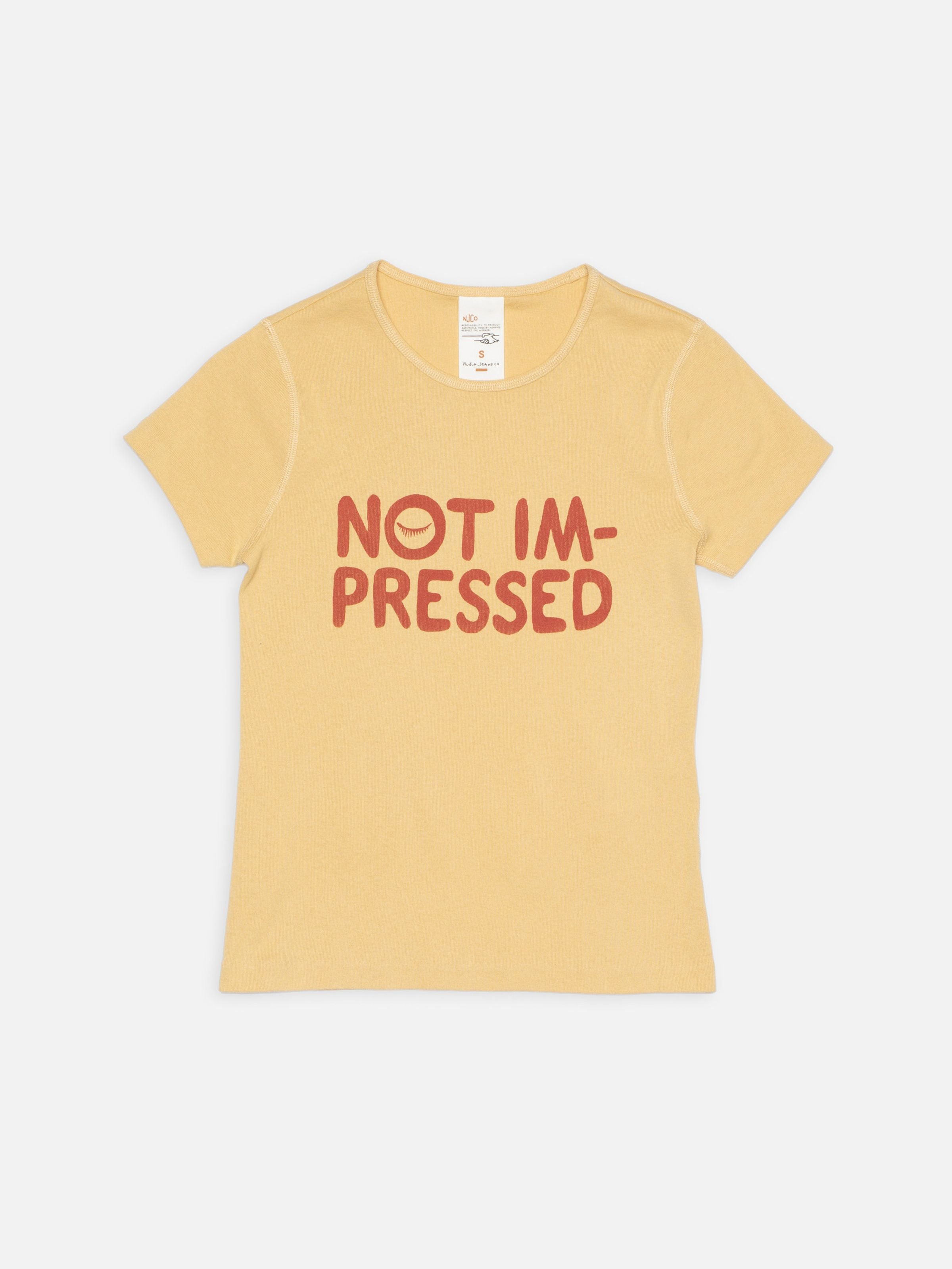 Nudie - Eve Tee Not Impressed - Mustard