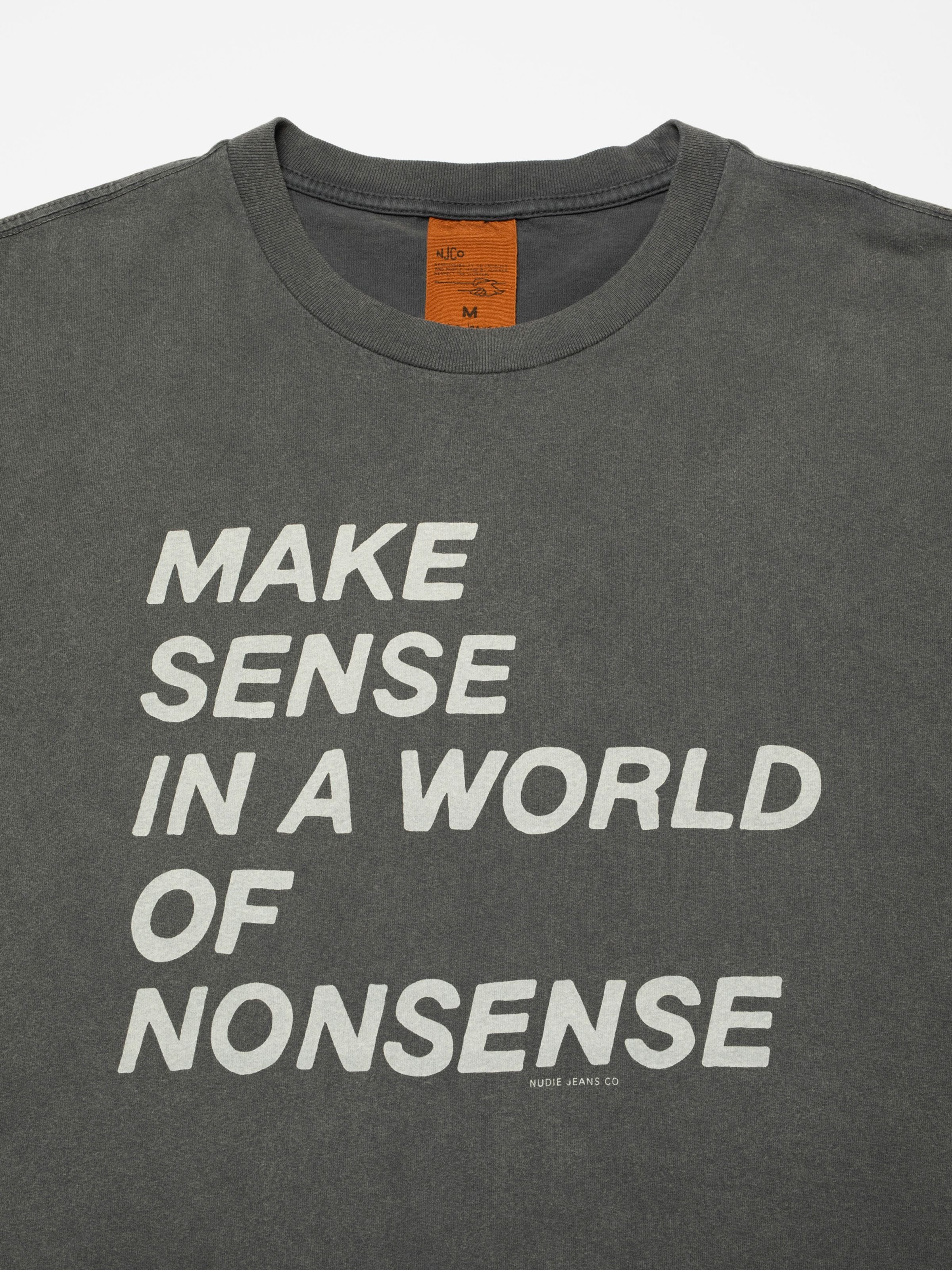 Nudie - Roy Make Sense Tee - Antracite