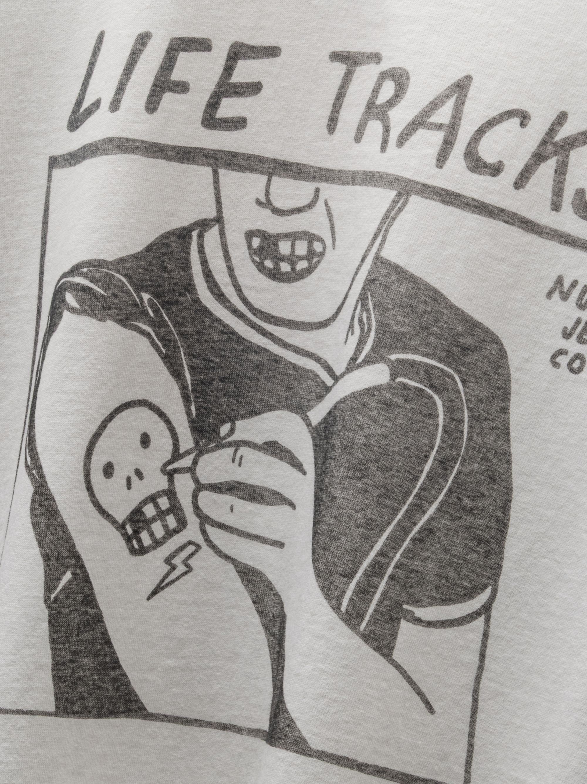 Nudie - Roy Life Tracks Tee - Chalk White