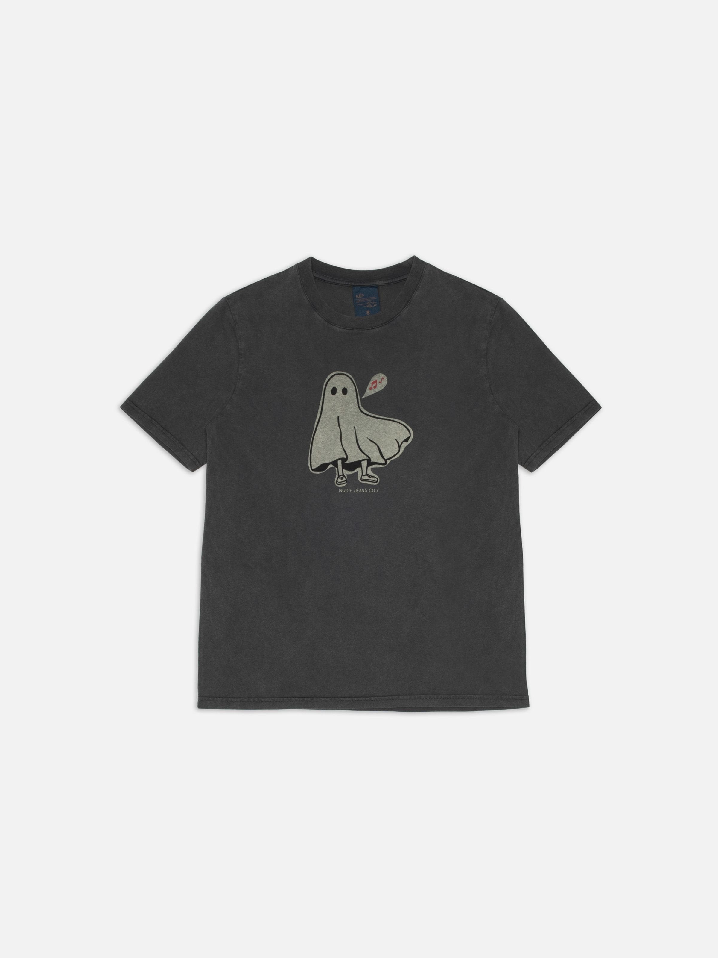 Nudie - Joni Pale Ghost Tee - Antracite