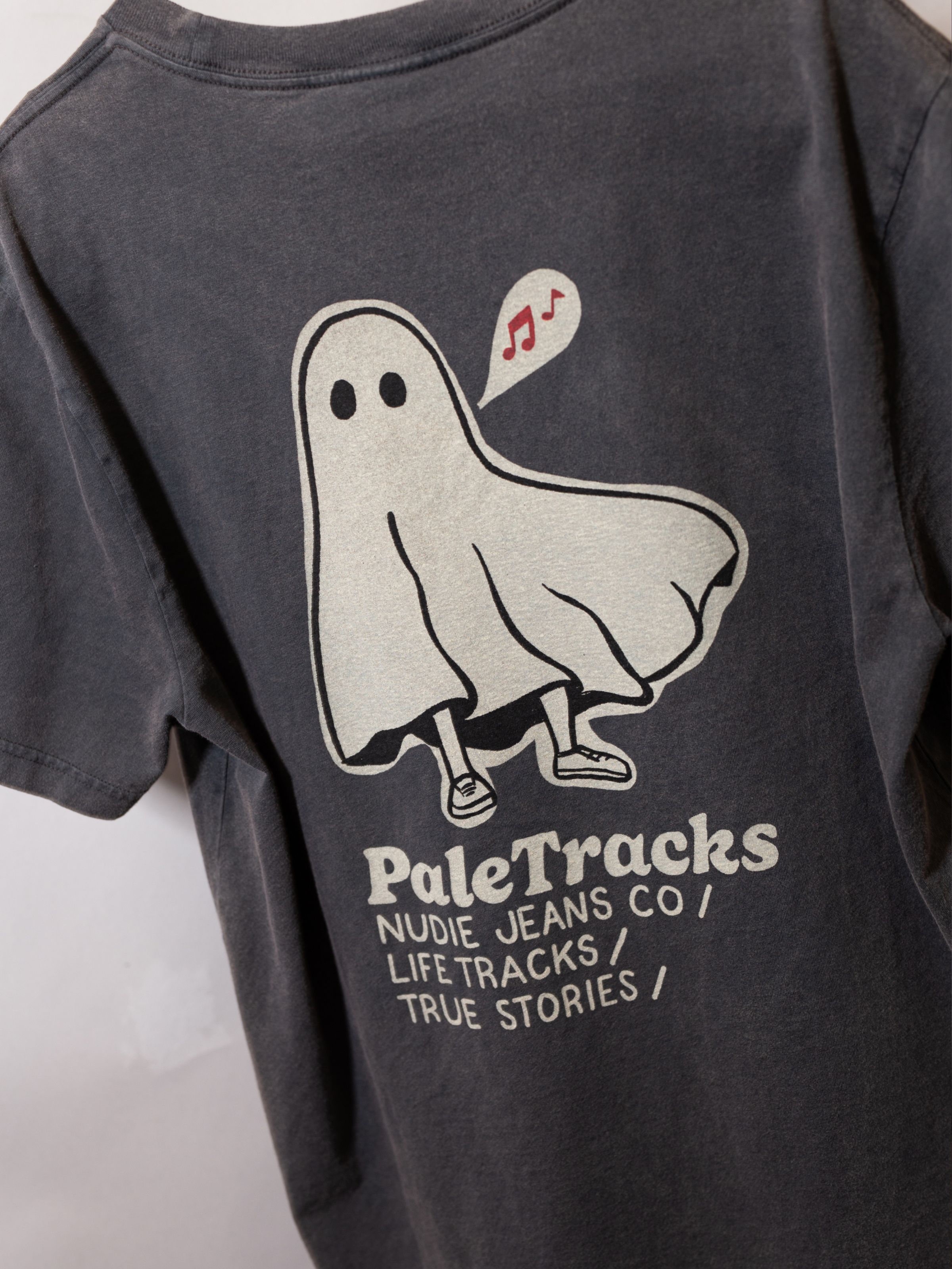 Nudie - Roy Pale Tracks Tee - Antracite