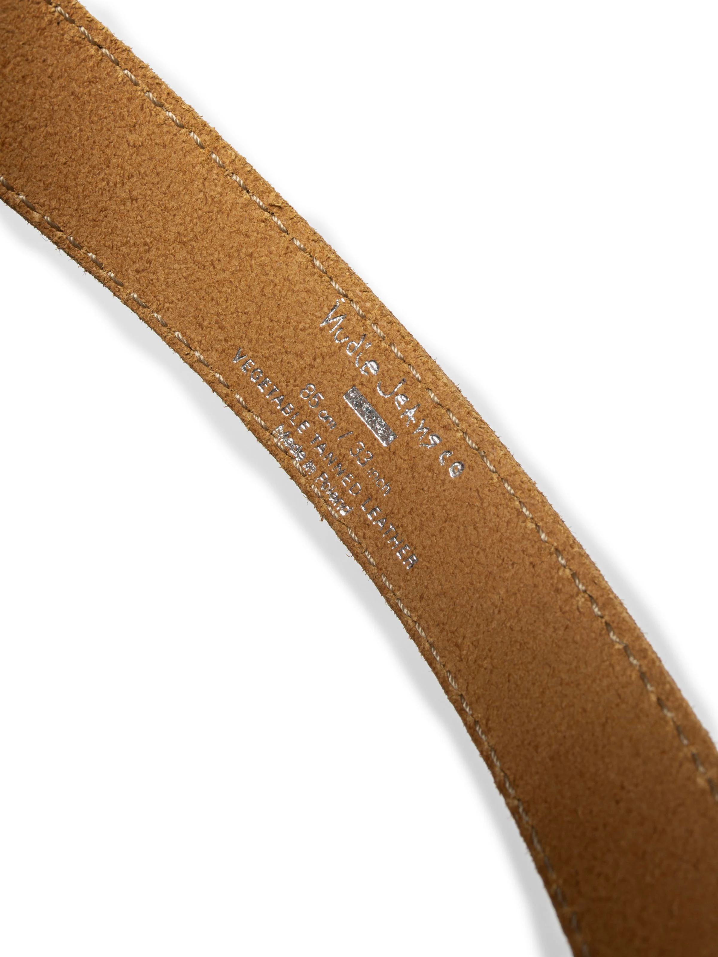 Nudie - Western Suede Silver Belt - Tobacco