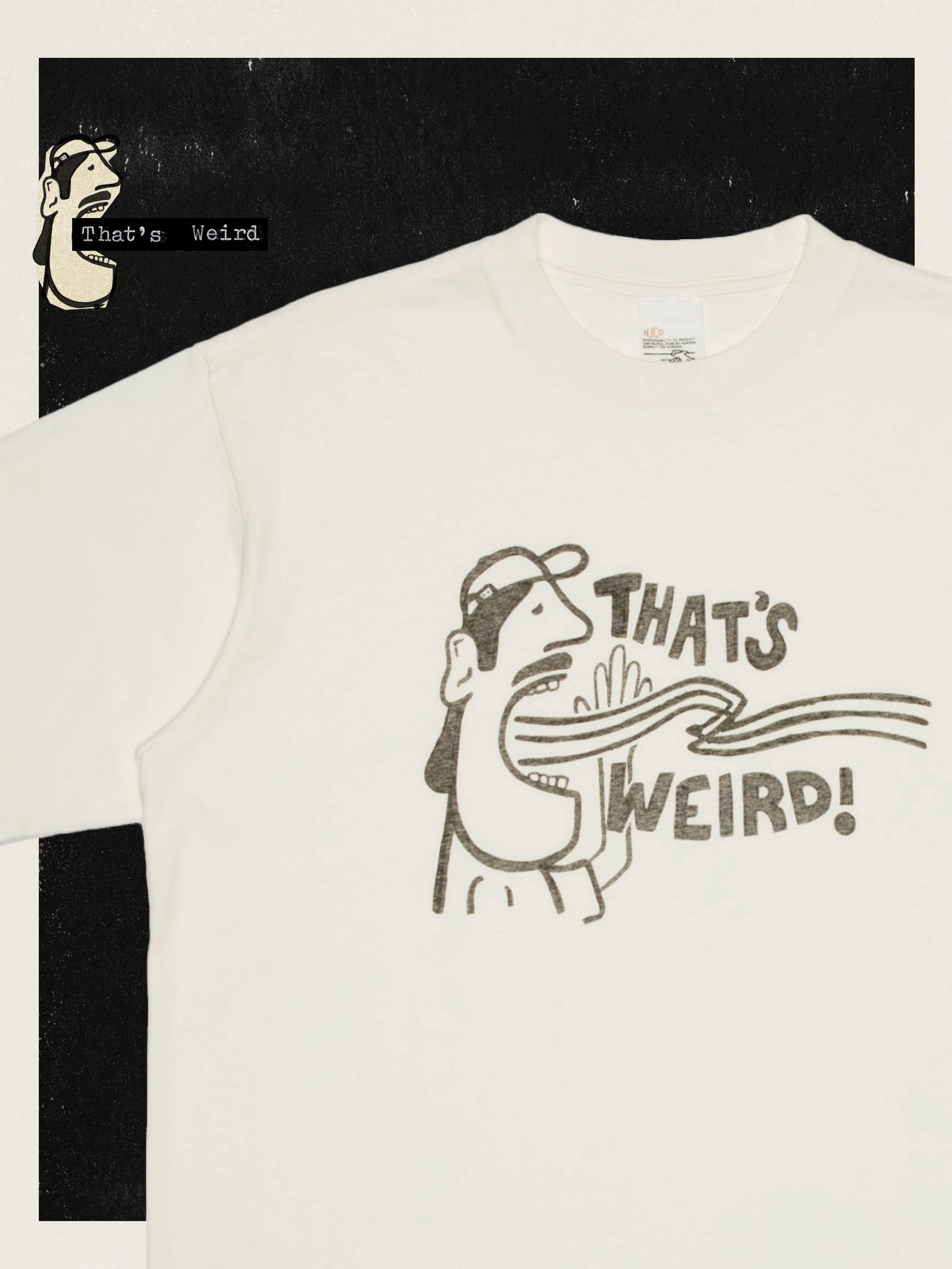 Nudie - Koffe Thats Weird Tee - Chalk White