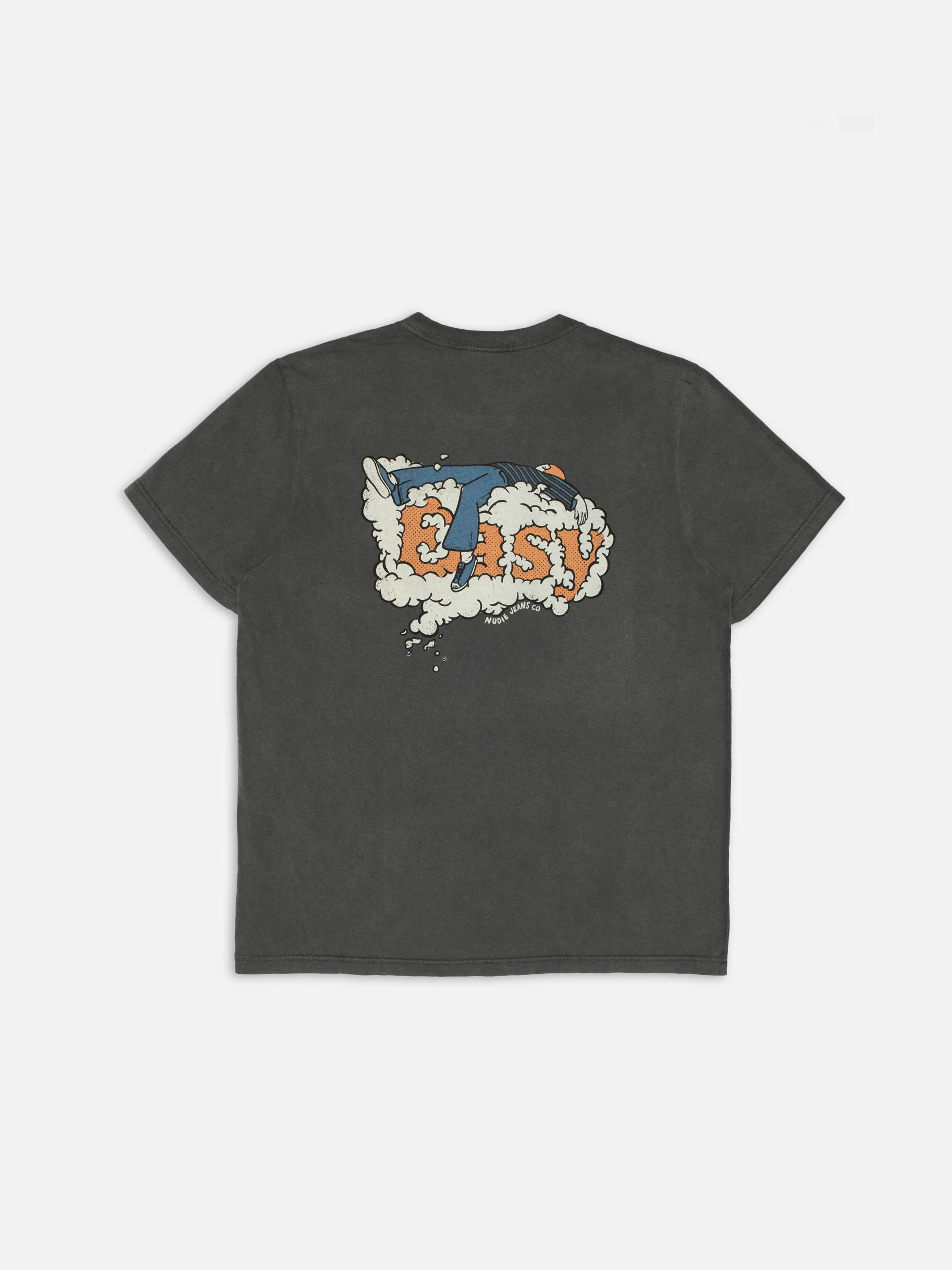 Nudie - Roy Easy Cloud Tee - Antracite