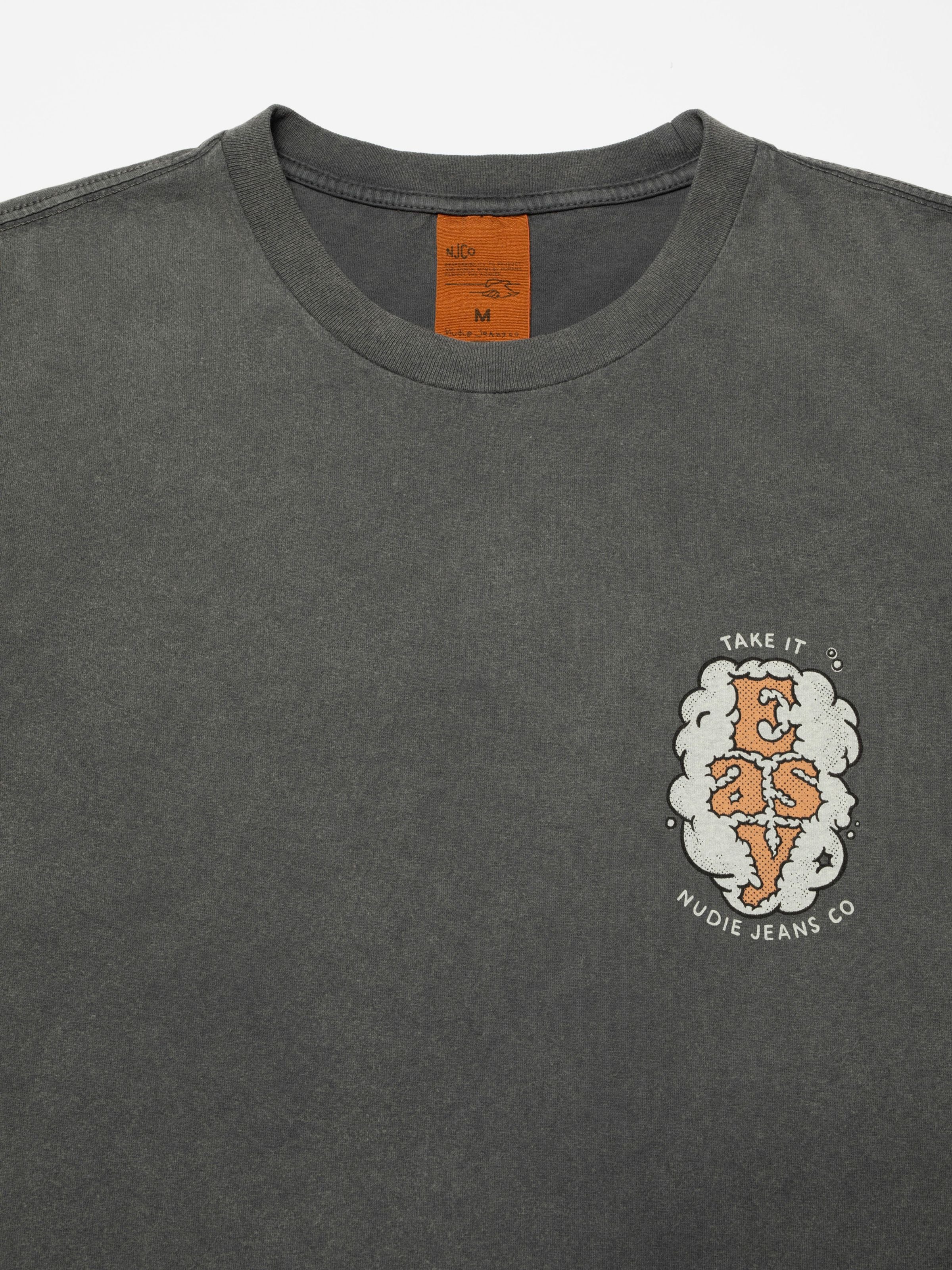 Nudie - Roy Easy Cloud Tee - Antracite