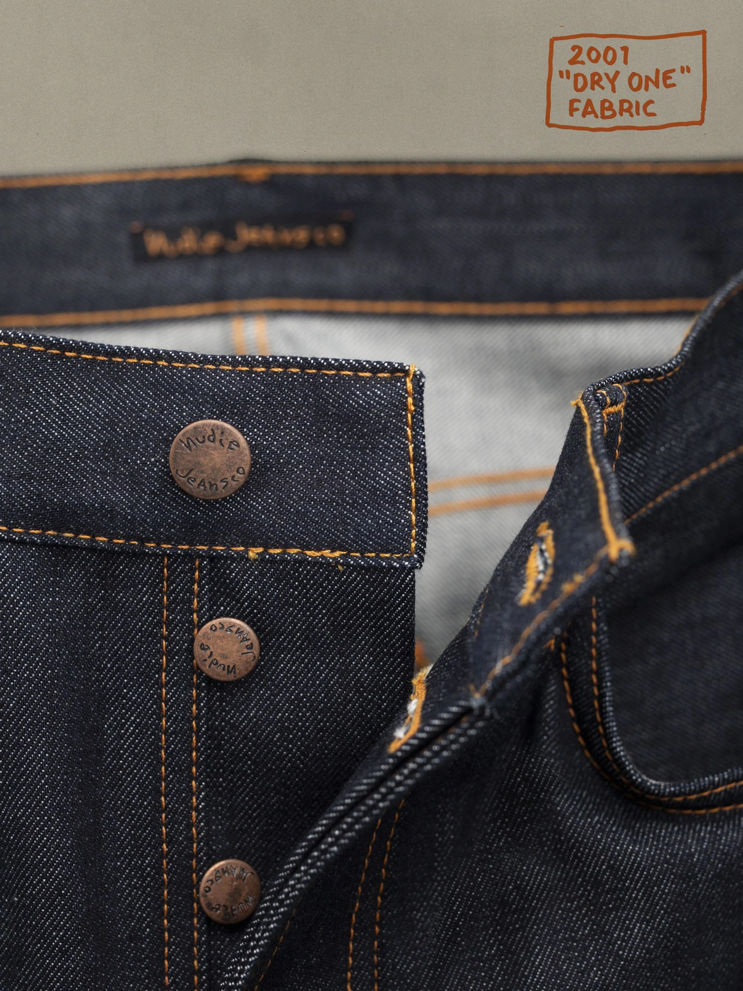 Nudie - Tuff Tony Jean - Dry Ecru Waves