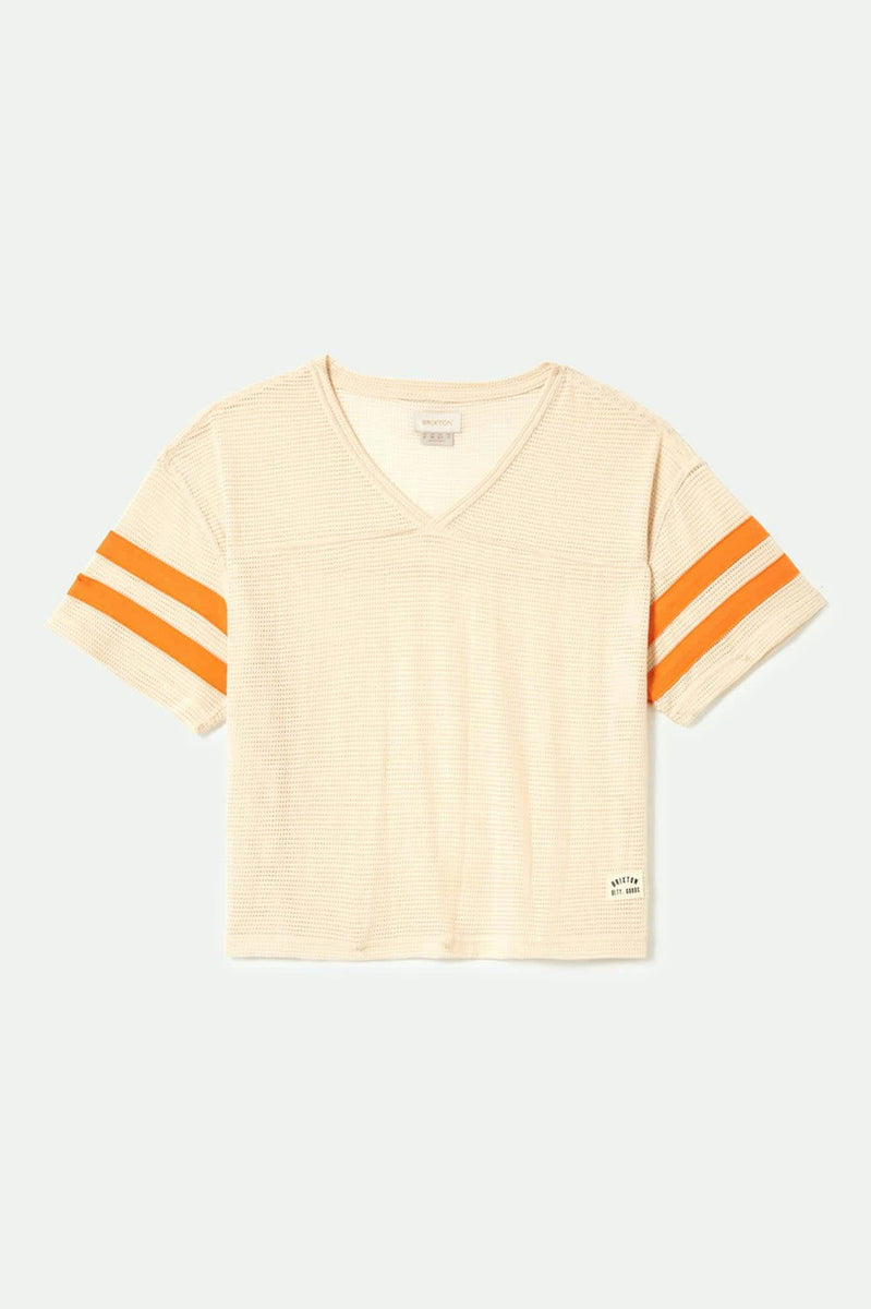 Brixton - Varsity Football Mesh Tee - Whitecap