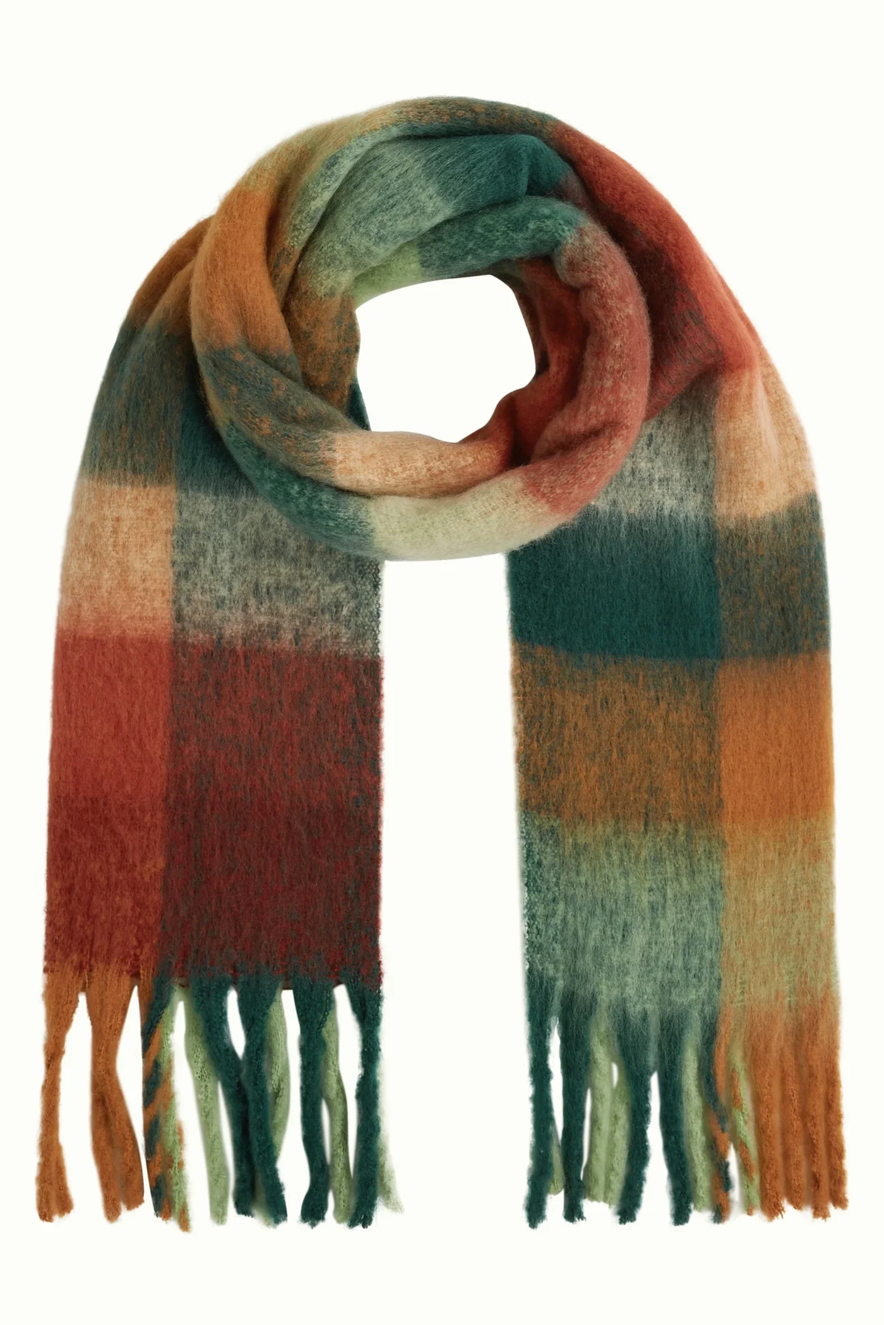 King Louie - Check Scarf Multi - Pine Green