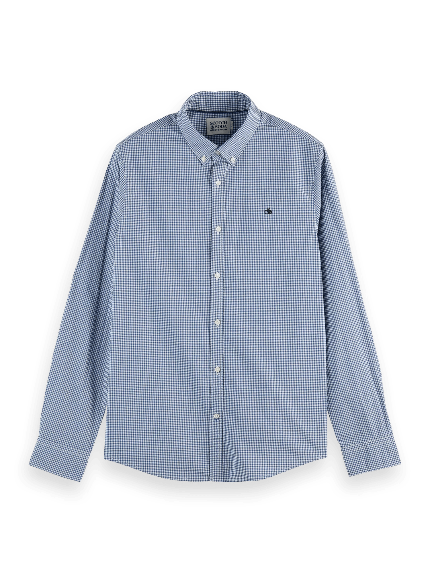 Scotch & Soda - Yarn-Dyed Slim Fit Poplin Shirt - Blue Check