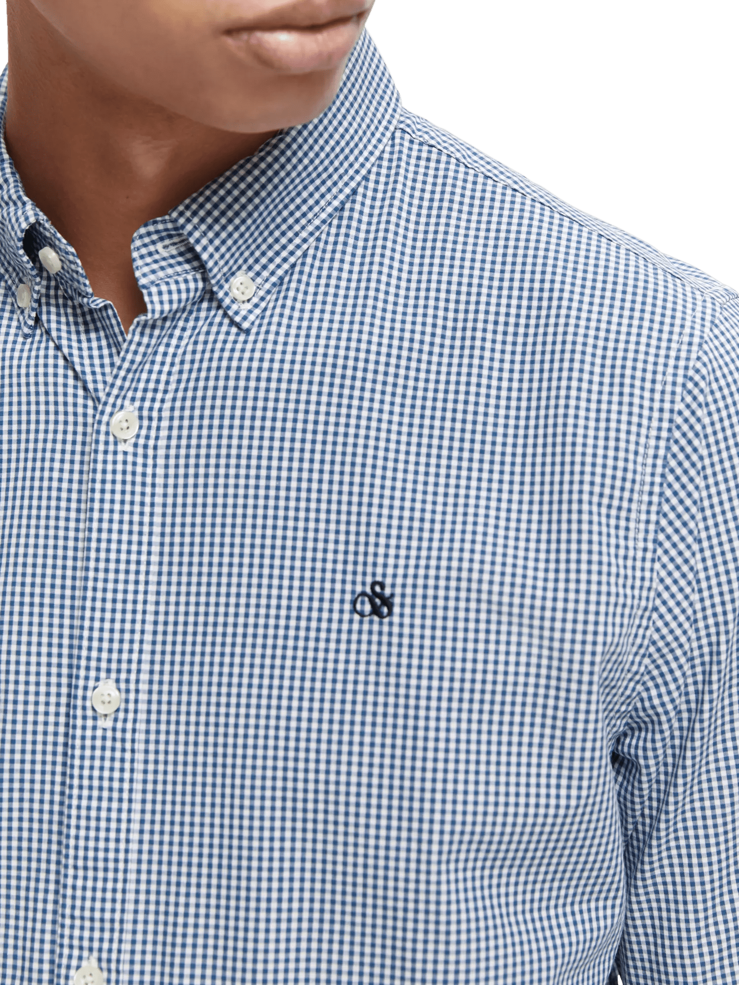 Scotch & Soda - Yarn-Dyed Slim Fit Poplin Shirt - Blue Check