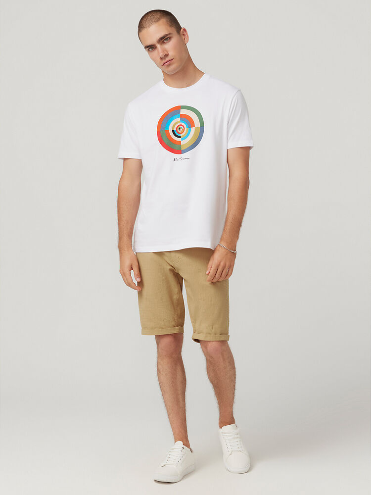 Ben Sherman - Shock Target Print Tee - White