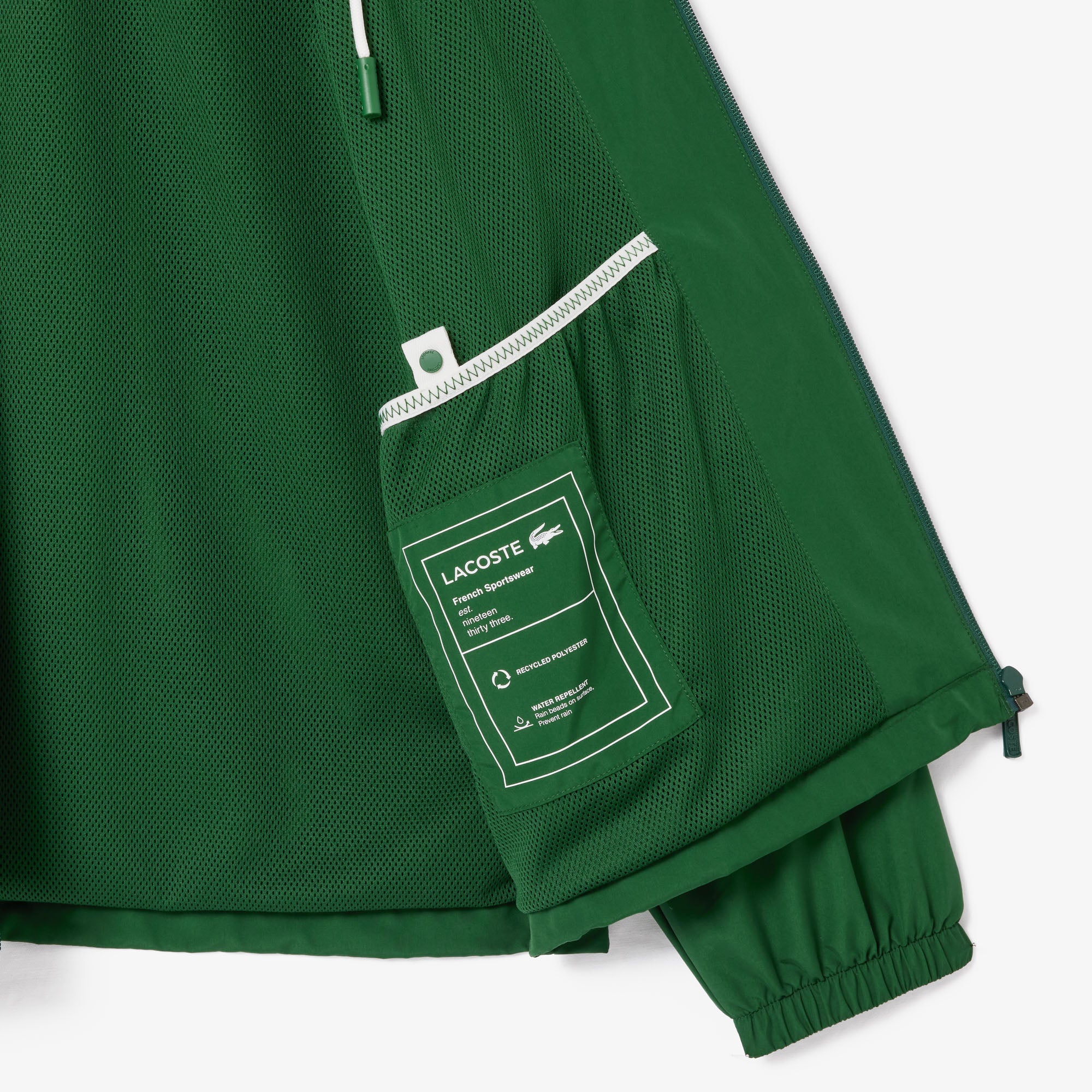 Lacoste - Sportsuit Removal Hood Jacket - Pine Green