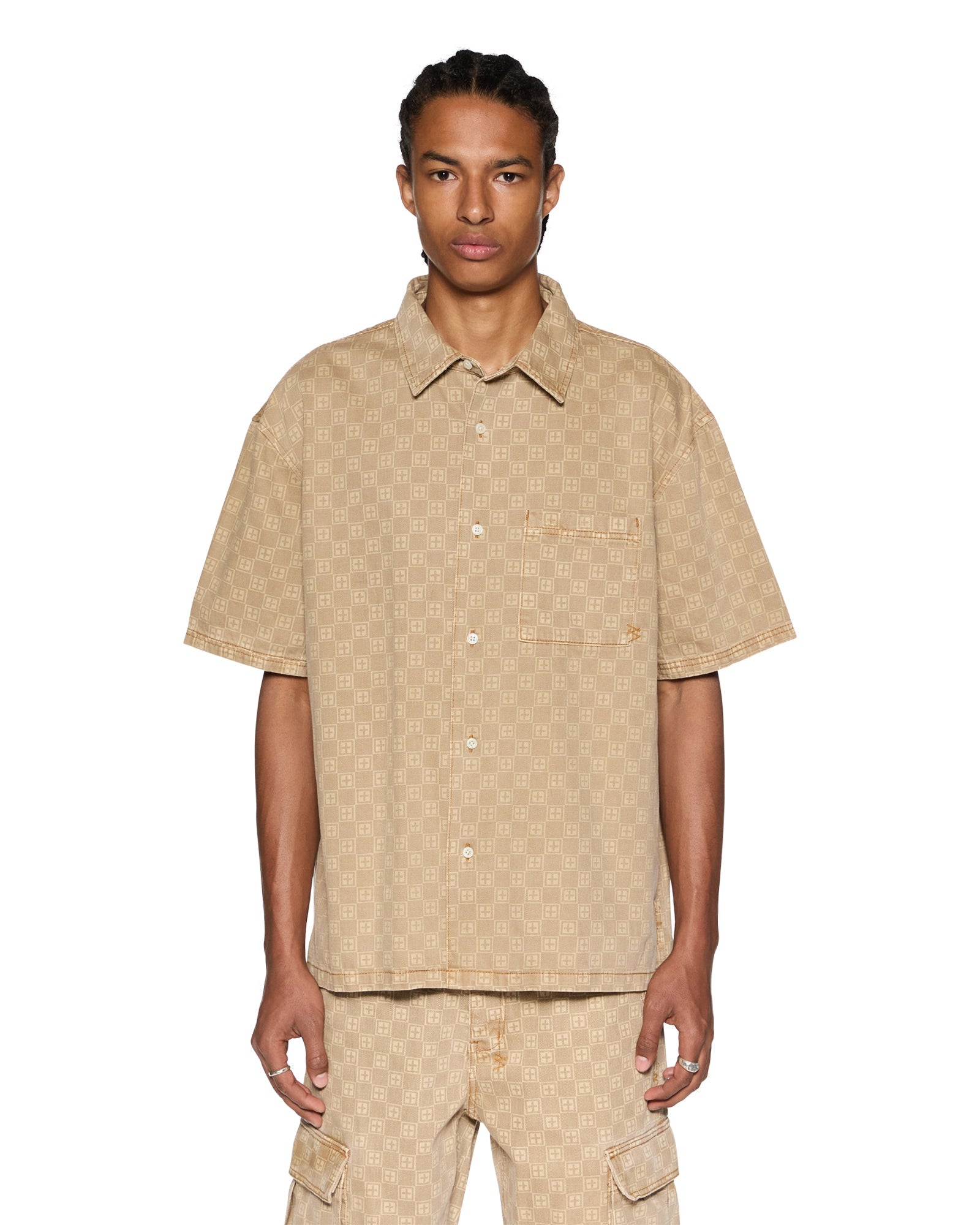 Ksubi - Box Denim SS Shirt - Tan