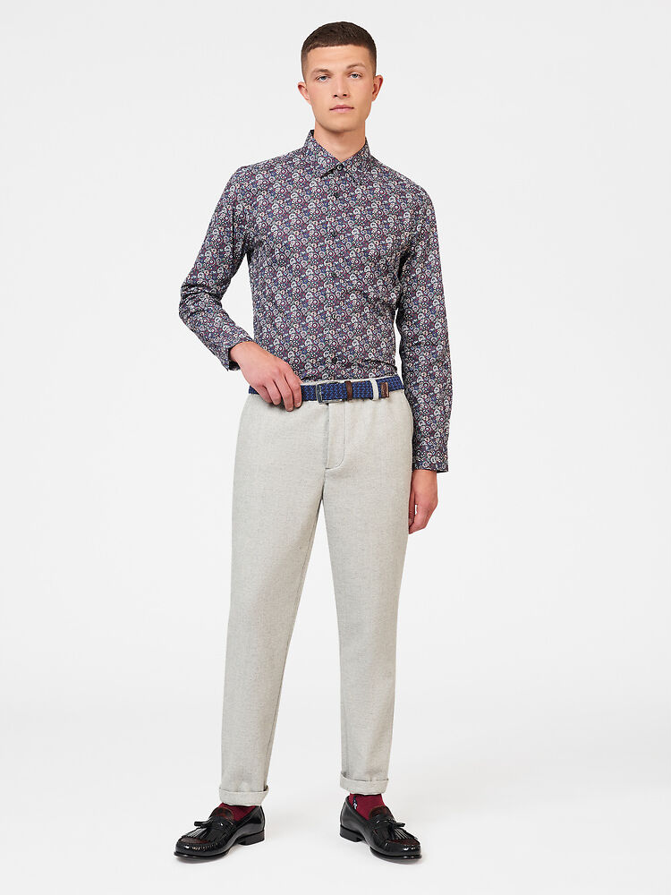 Ben Sherman - Winter Floral LS Shirt - Plum