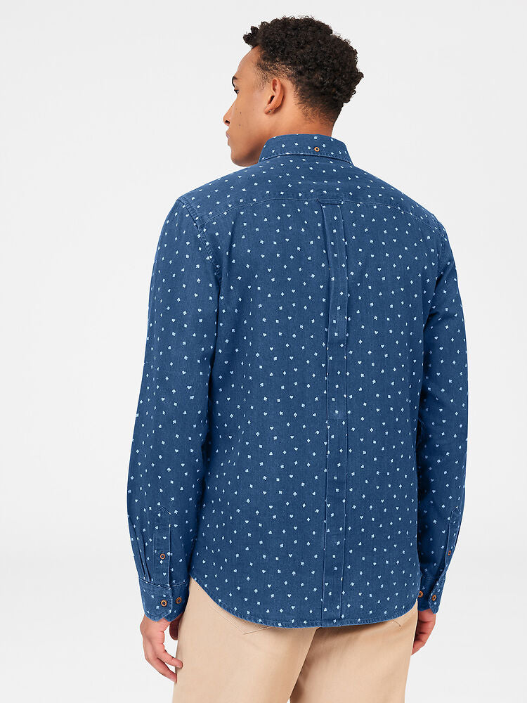 Ben Sherman - Indigo Card Print LS Shirt - Indigo