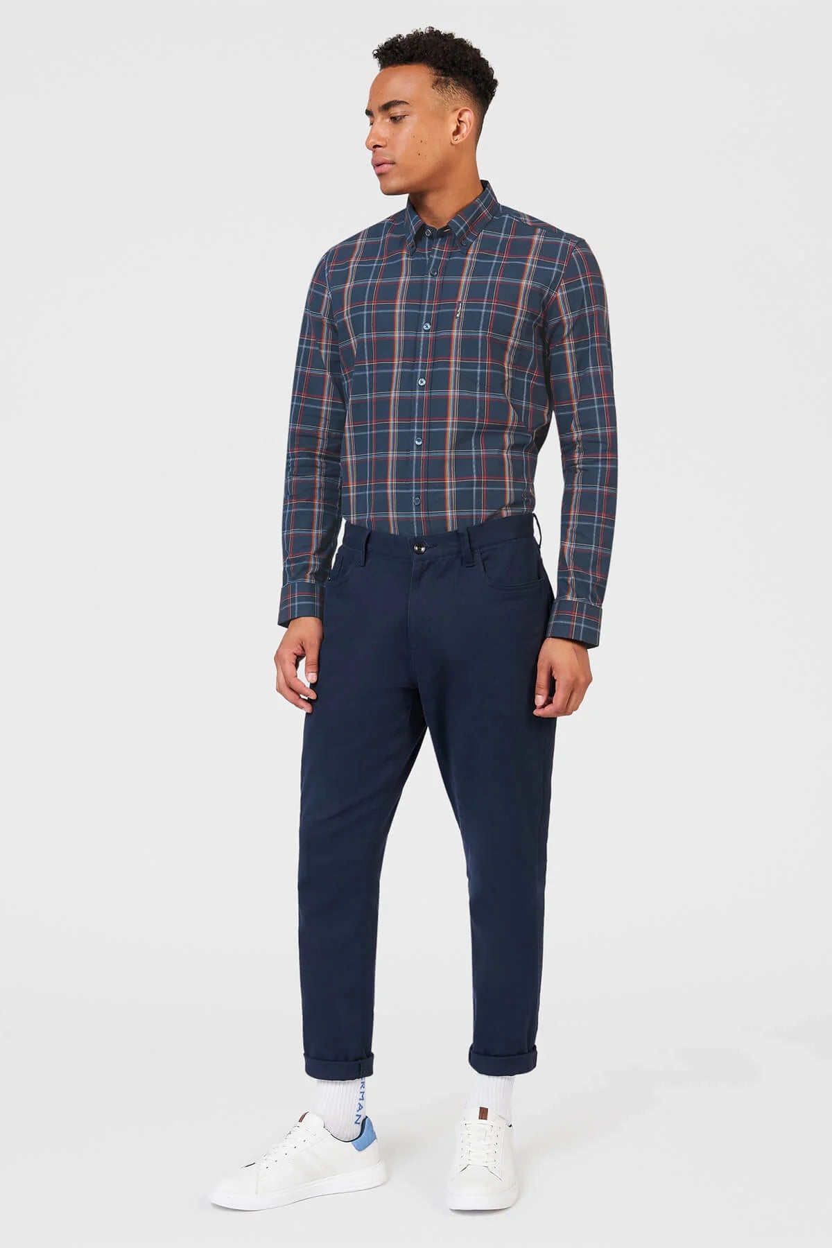 Ben Sherman - Linear Check LS Shirt - Dark Navy