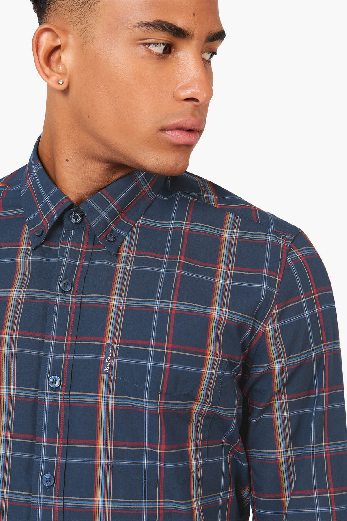 Ben Sherman - Linear Check LS Shirt - Dark Navy