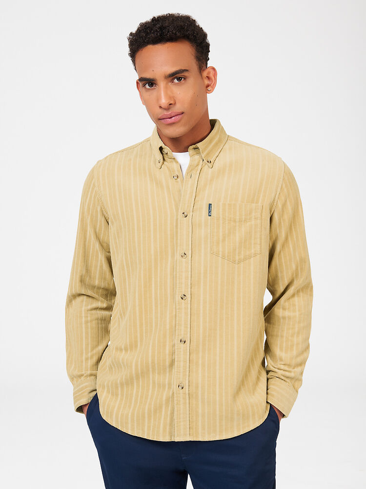 Ben Sherman - Cord LS Shirt - Stone