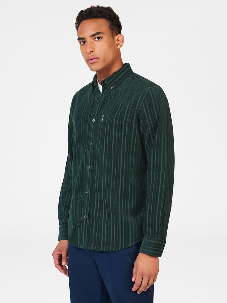 Ben Sherman - Cord LS Shirt - Dark Green